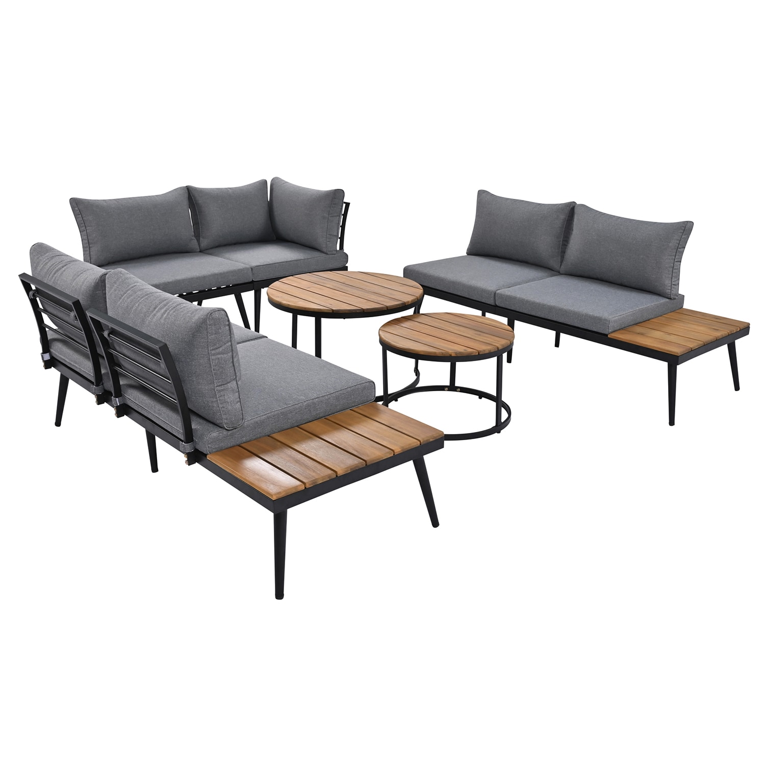 SINOFURN SYA330109GY Patio-Sofas-Daybeds - View #4