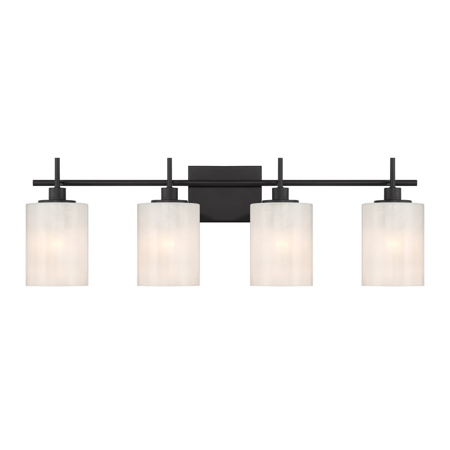 Trade Winds Lighting TW84698MBK 4-Light Bathroom Vanity Light from Bethany Collection in Matte Black