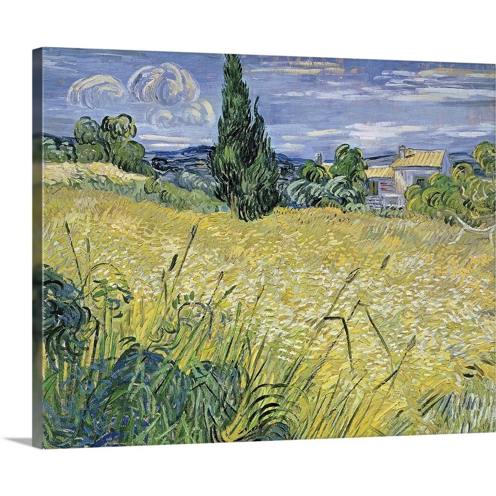 GreatBigCanvas Landscape with Green Corn, 1889 Bridgeman Art Library 24 ...