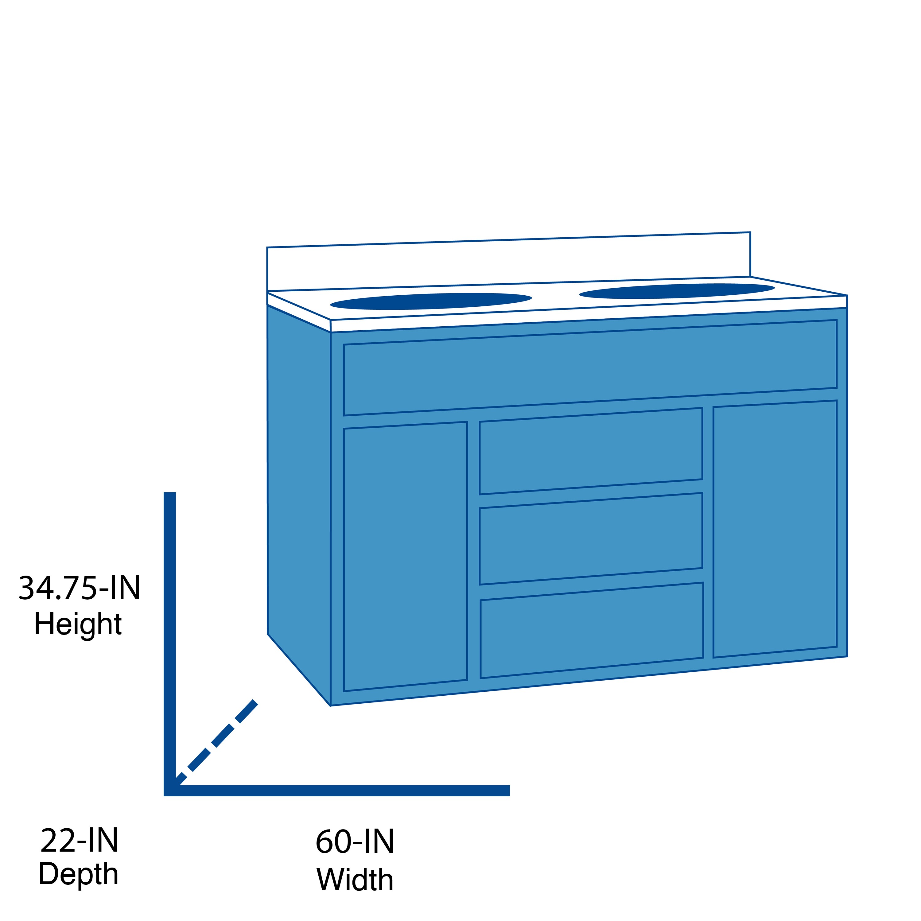 Origin 21 Beecham 60-in Almond Toffee Undermount Double Sink