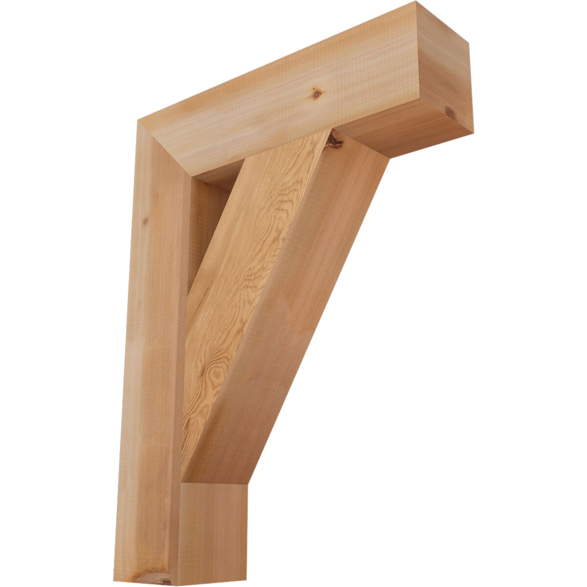 Ekena Millwork BKT06X24X32TRA05SWR Traditional block smooth 5-1/2-in x 24-in x 32-in Western red cedar Brown Wood Standard bracket