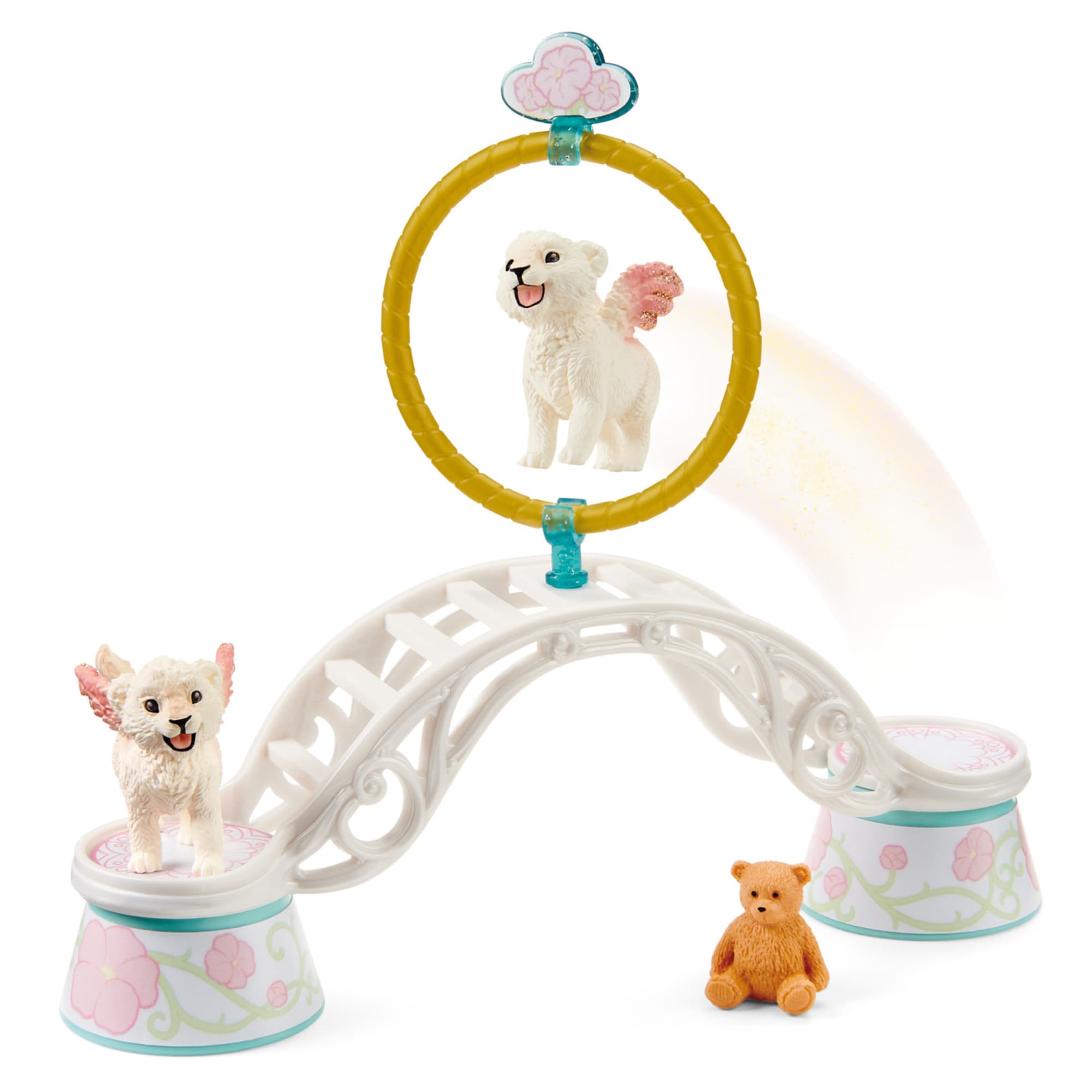 schleich G4059433573403 Winged Baby Lion Training, 2 Lion Cubs, 4.5-inches Tall, Realistic Details, Fun and Educational, For Ages 5 and Up