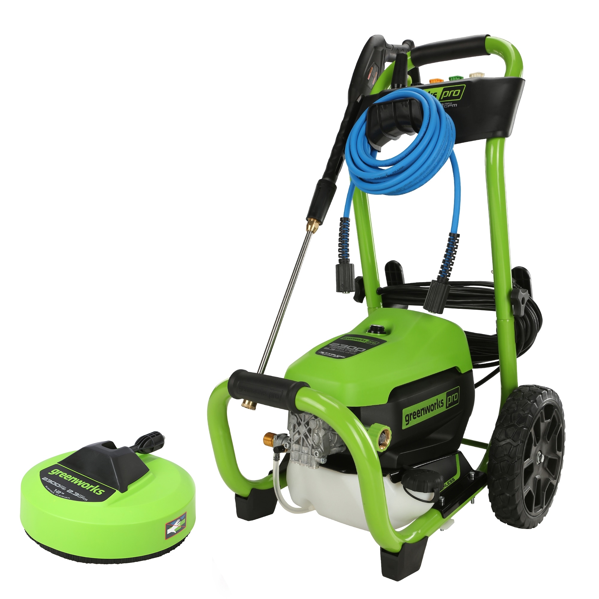 2300 PSI 1.2-GPM Cold Water Electric Pressure Washer with 5 Spray Tips and Surface Cleaner | - Greenworks Pro GPW2301SC