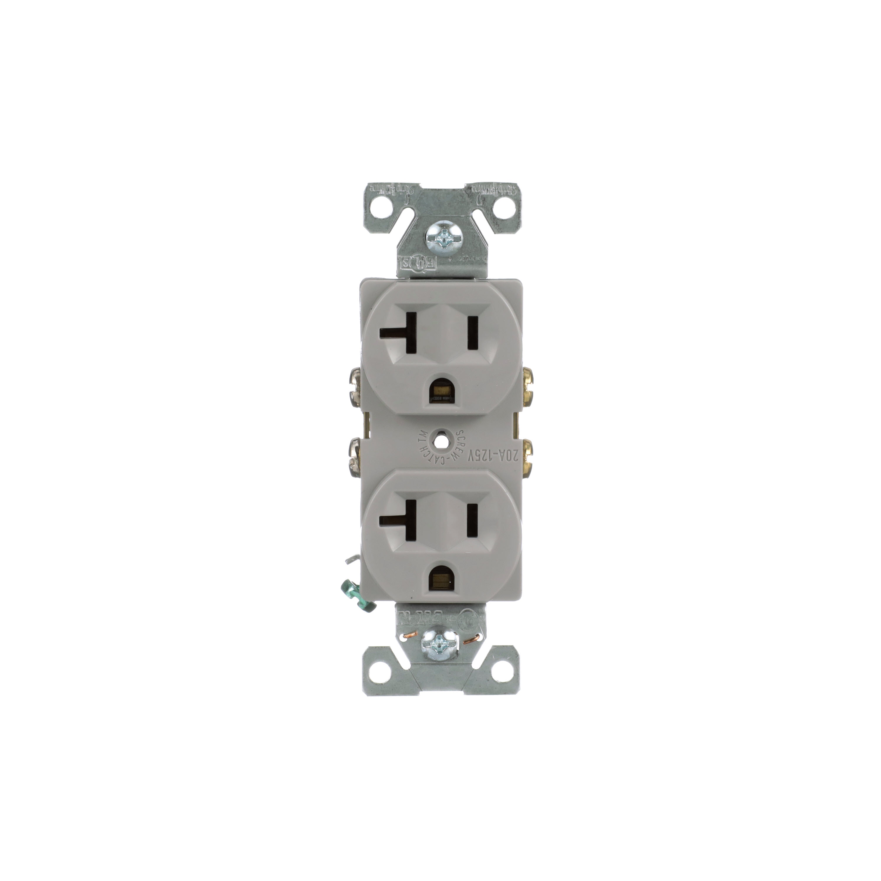 Eaton BR20GY-SP-LW Arrow Hart 20 -Amp 125-volt Residential/Commercial Duplex Outlet , Gray
