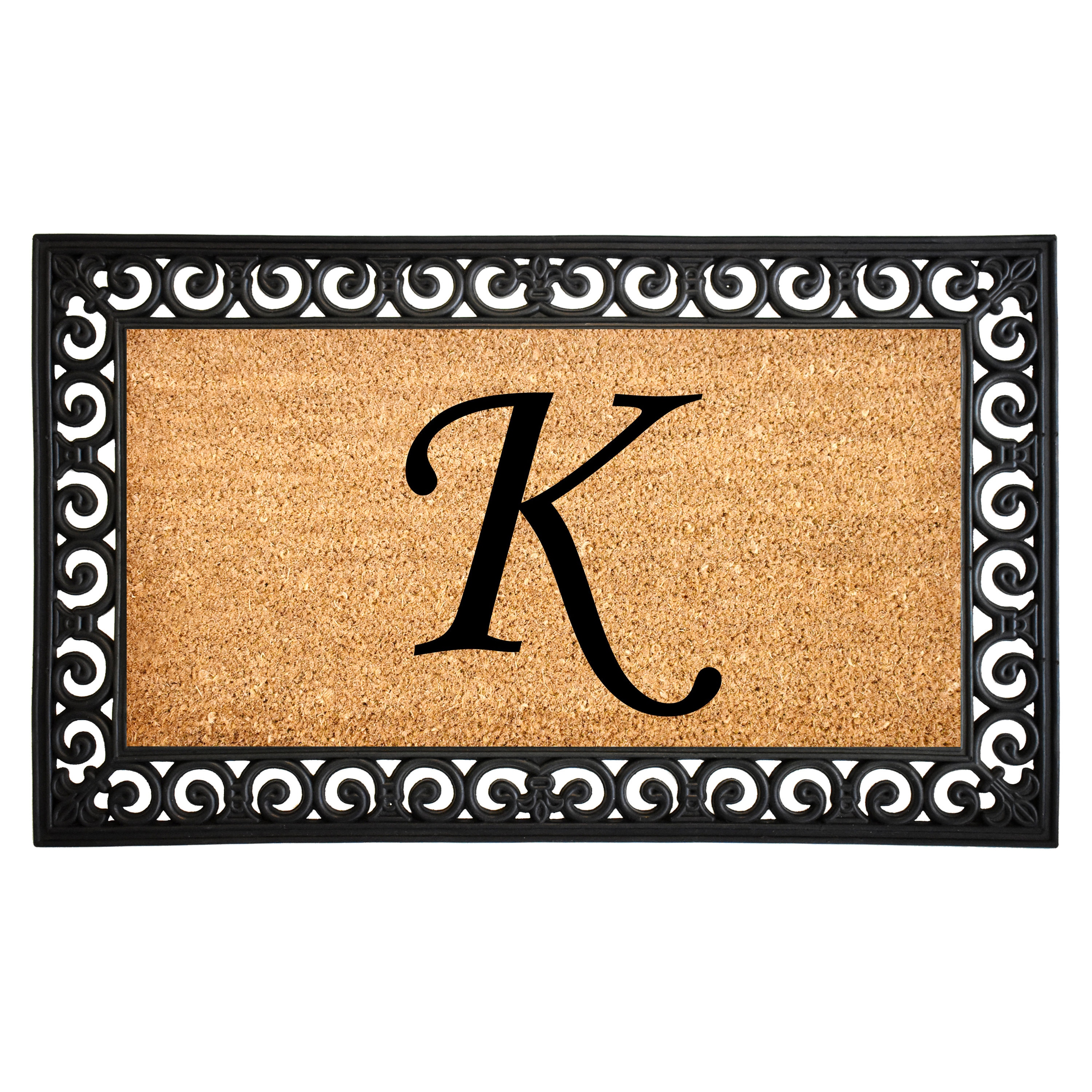 Callowaymills 104131830K 2-ft x 3-ft Natural/Gold Coir/Rubber Rectangular Indoor or outdoor Decorative Door mat