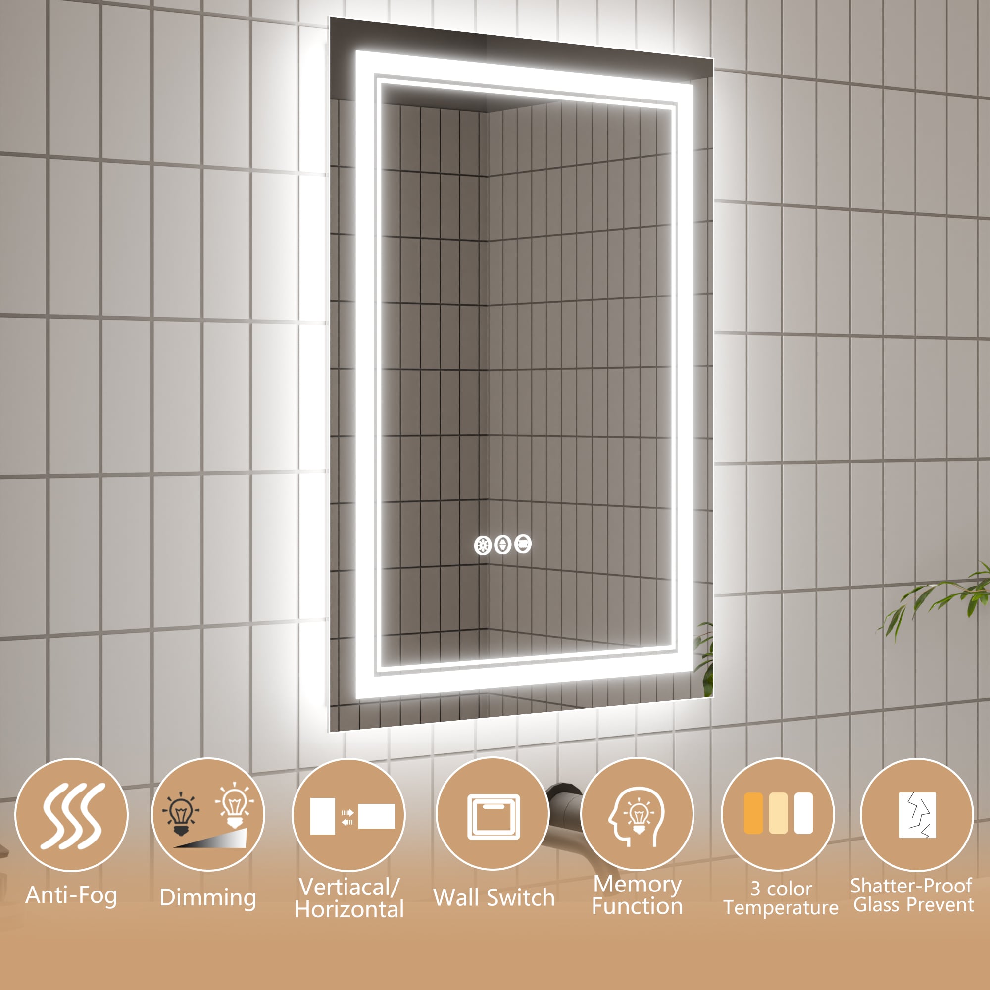 Forclover JTFHS-2440 Framed-Bath-Mirrors - View #6