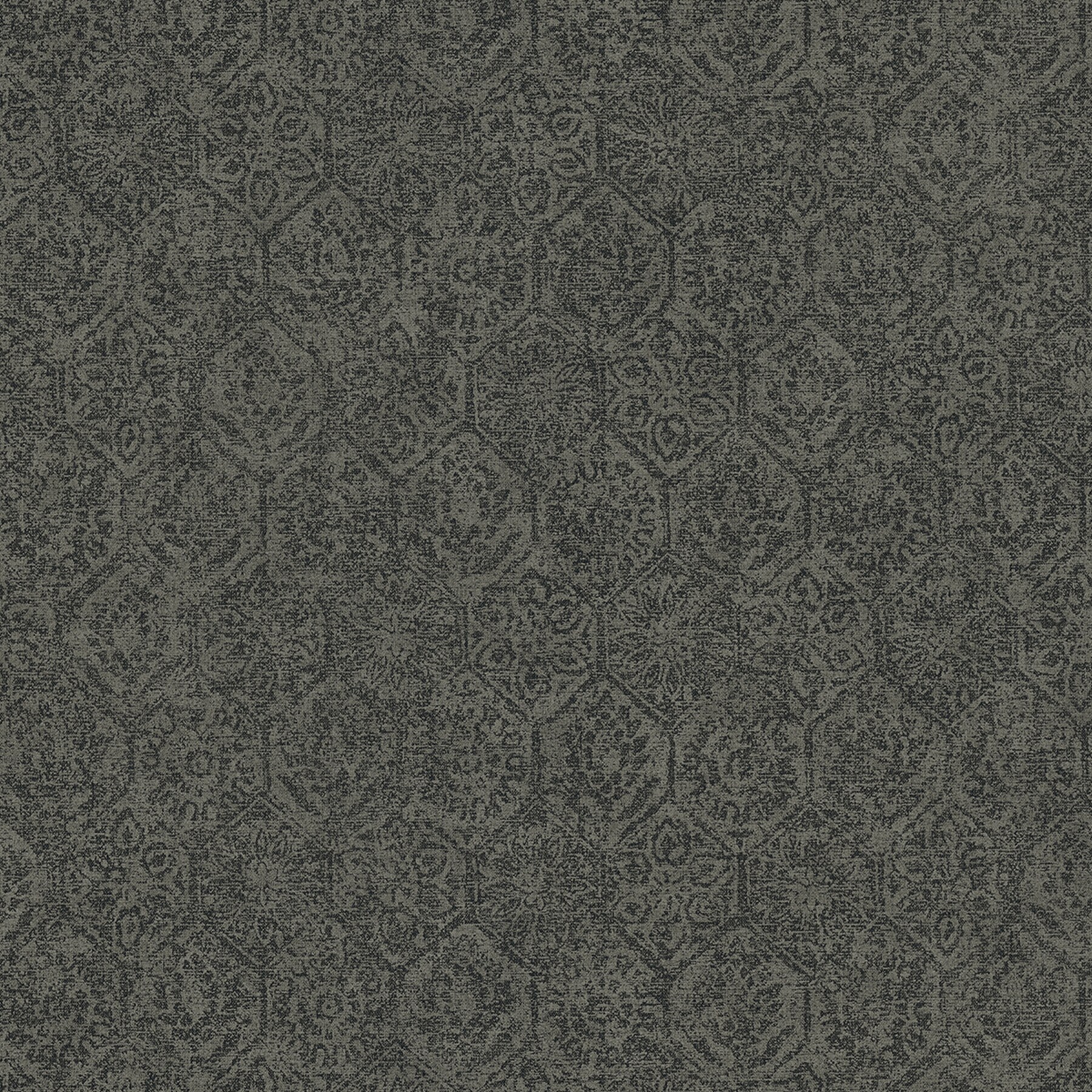 Advantage 4044-38022-3 Cuba 57.5-Sq. Feet Black Vinyl Geometric Unpasted Wallpaper