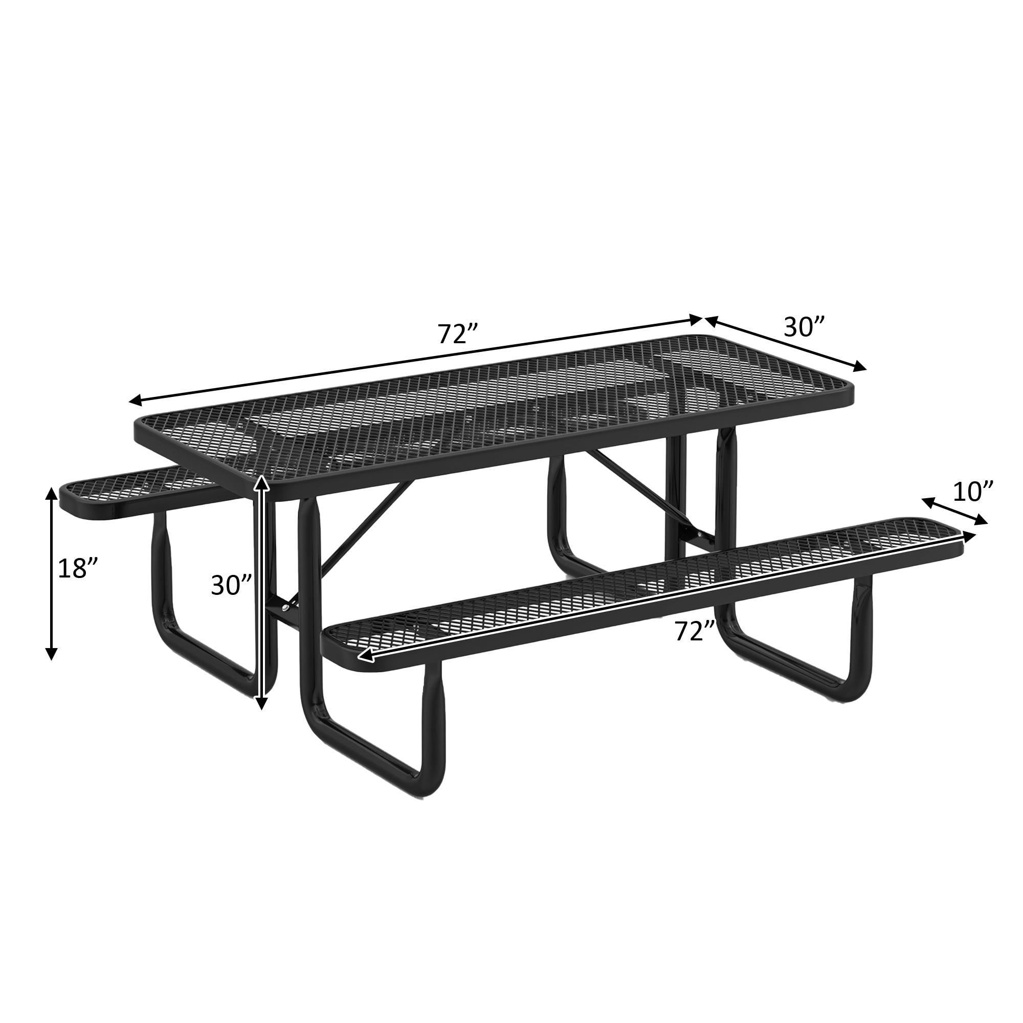 LIVIZA TDJ11794BK-X Picnic-Tables - View #2