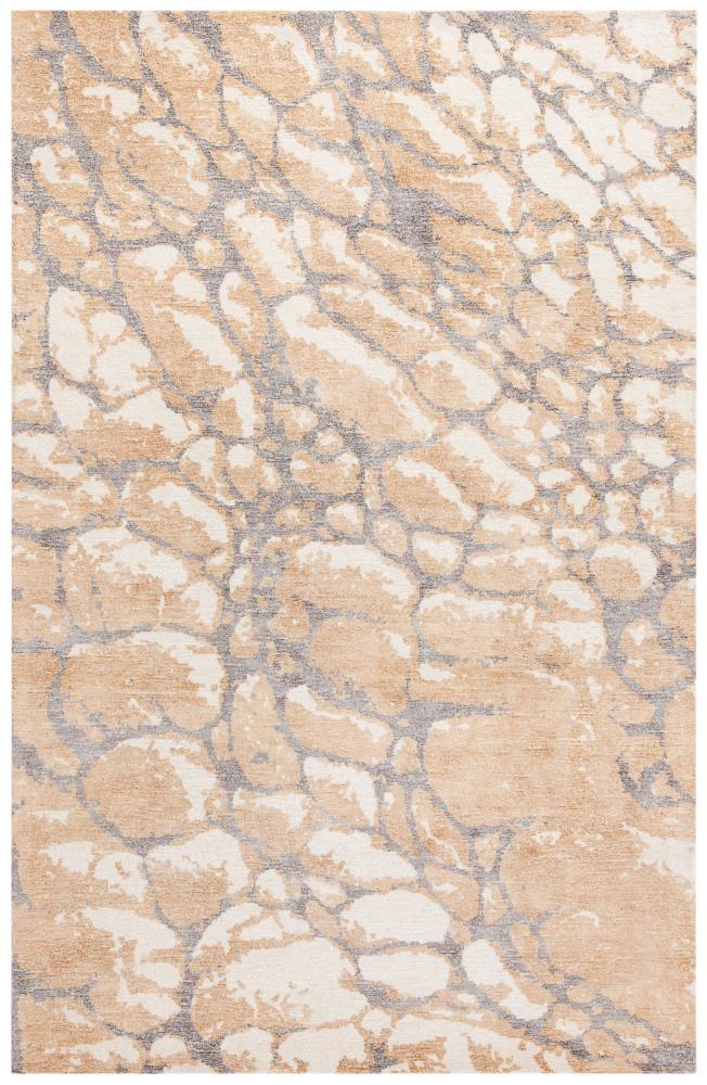 Safavieh RVT112D-4 Restoration Vintage Rinje 4 x 6 (ft) Tufted Synthetic Gold/Ivory Rectangular Indoor Abstract Vintage Area rug