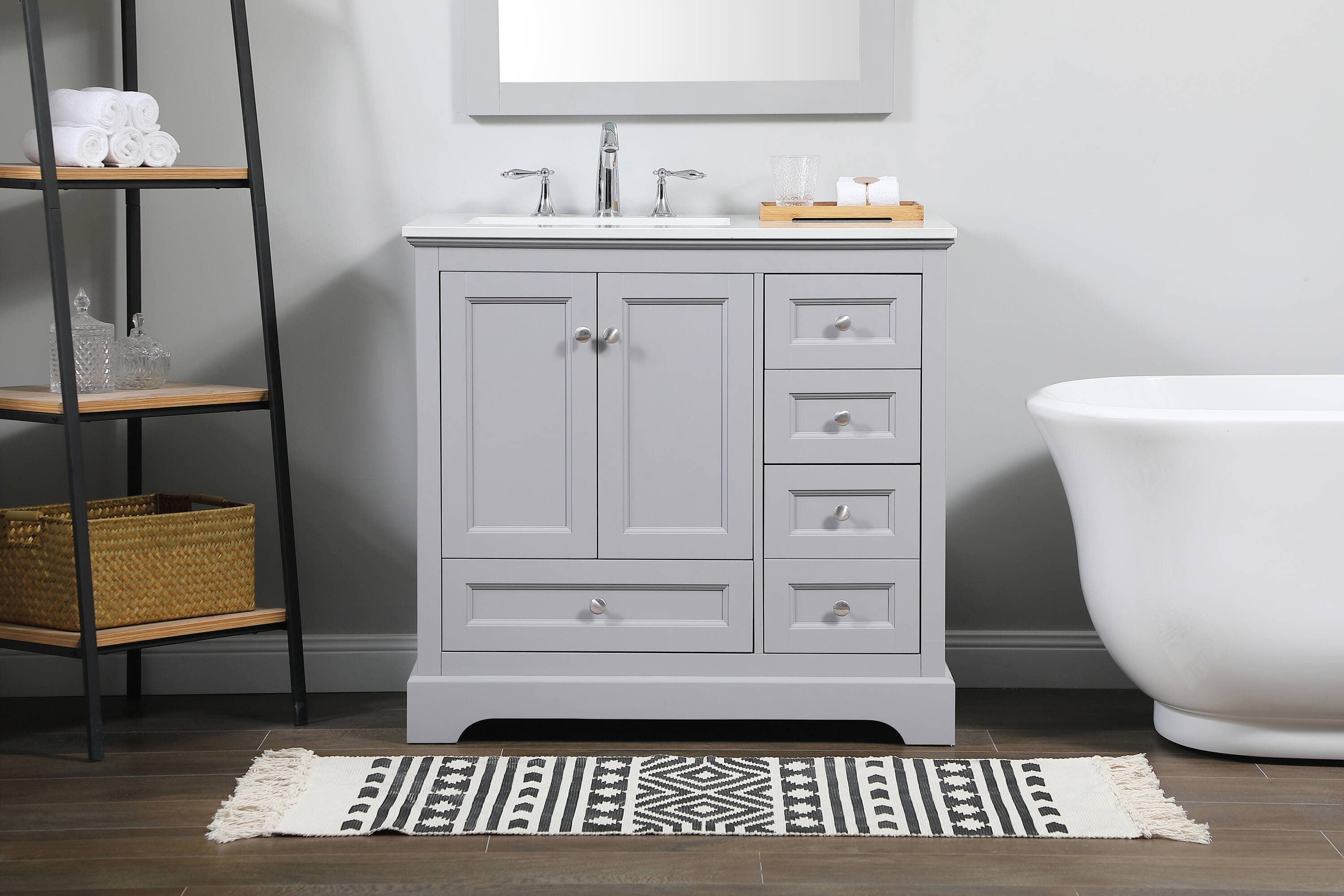 Elegant Decor HF46608GR Bath-Vanity-Combo - View #6