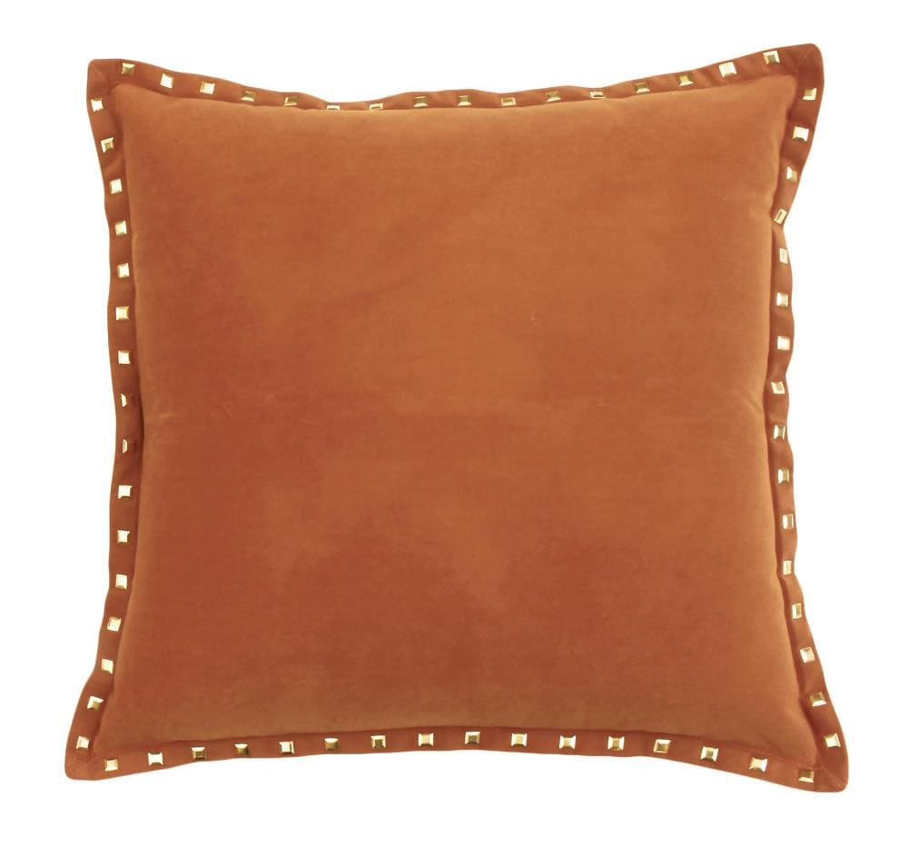 CURATED COLLECTIONS TH021721001LOW Curated Collections 20-in x 20-in Umber Gold Square Indoor Decorative Pillow
