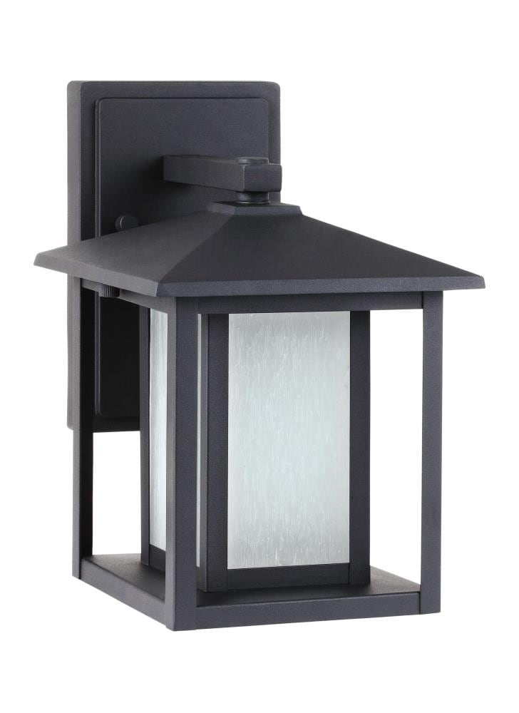 Generation Lighting 89029EN3-12 Hunnington 1 -Light 11-in H Satin Black Hardwired Outdoor Wall Light