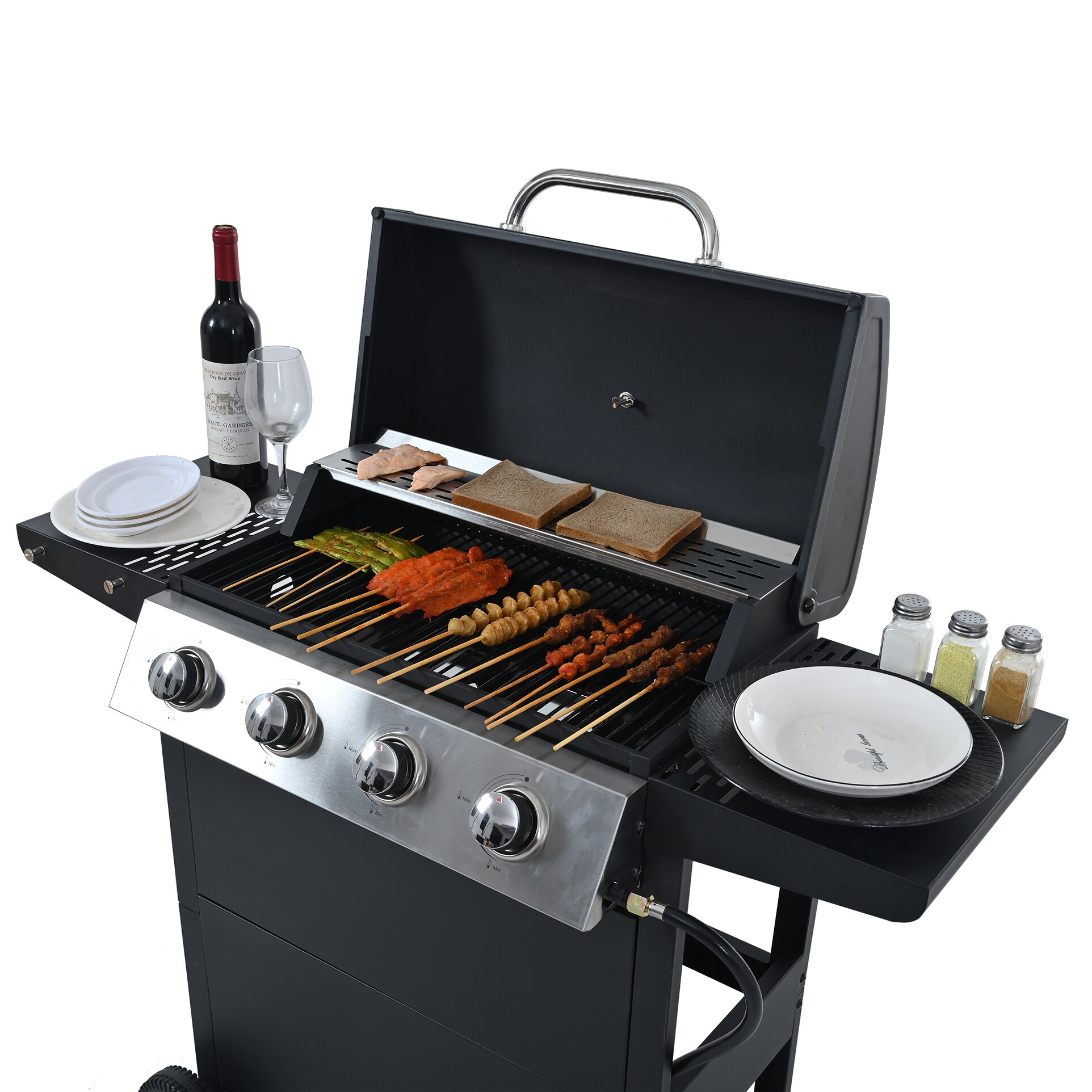 Lycvki CP08 Gas-Grill-Cookgrates-Warmracks - View #4