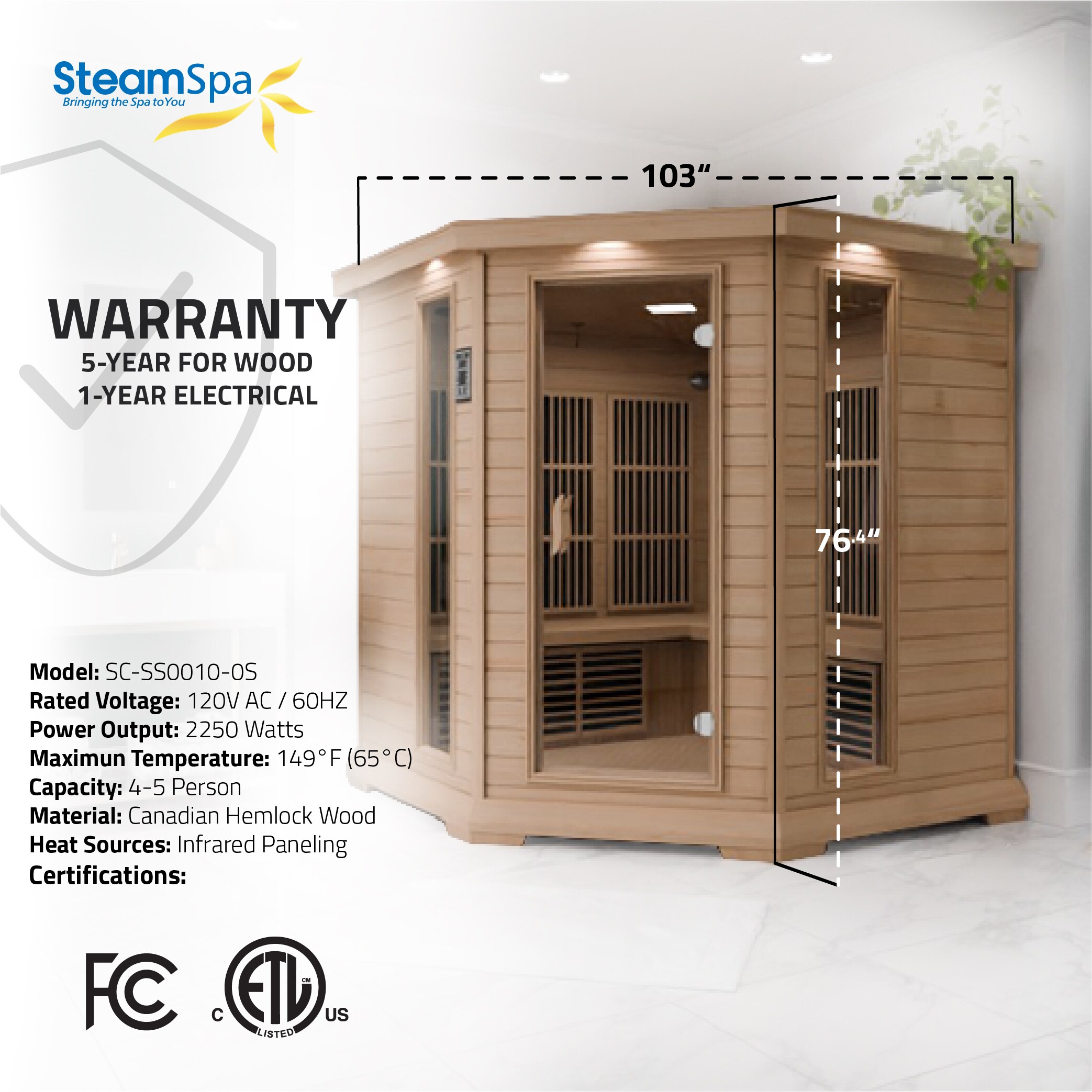 SteamSpa SC-SS0010-0S Indoor-Saunas - View #9