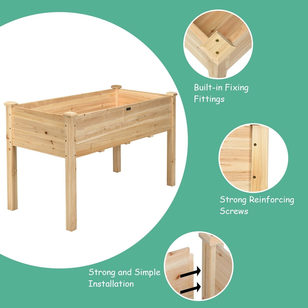 Forclover CTWY-GT3529 Raised-Planter-Boxes - View #6