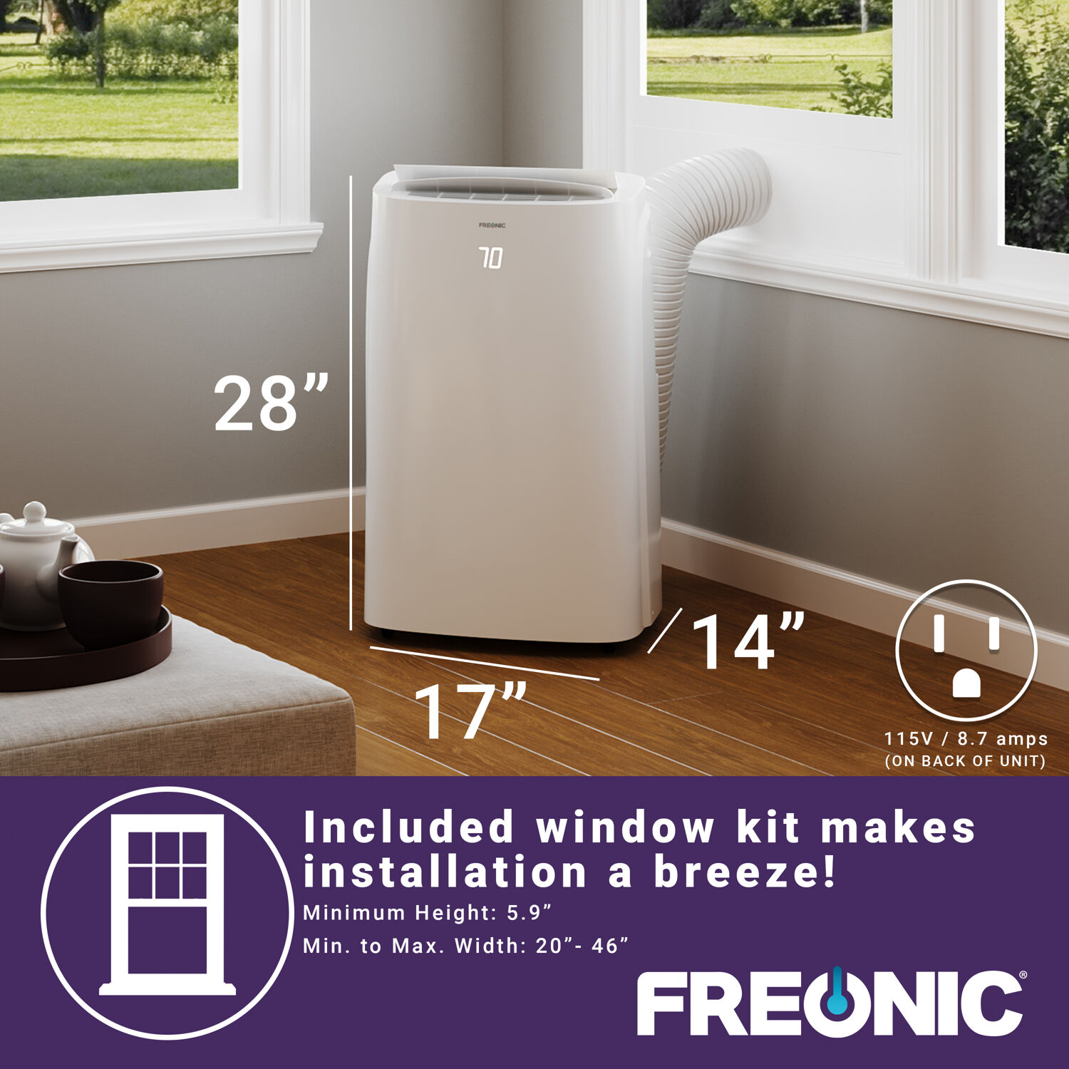 Freonic FHCP072AKR Portable-Air-Conditioners - View #3