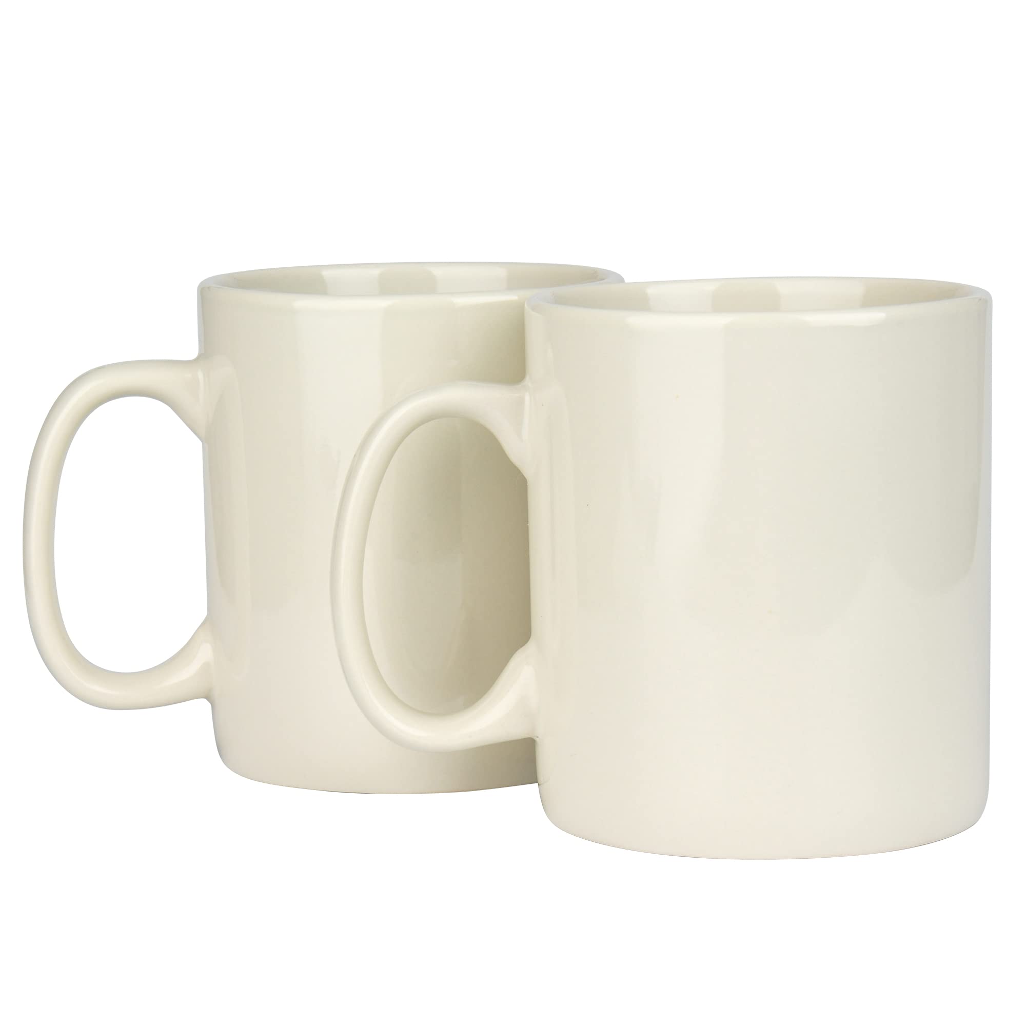 Aoibox  30 oz Super Large Cream White Ceramic Coffee Mugs with Large Handles Set of 2 Lettered 4 4 x 4 4 x 4 9 in