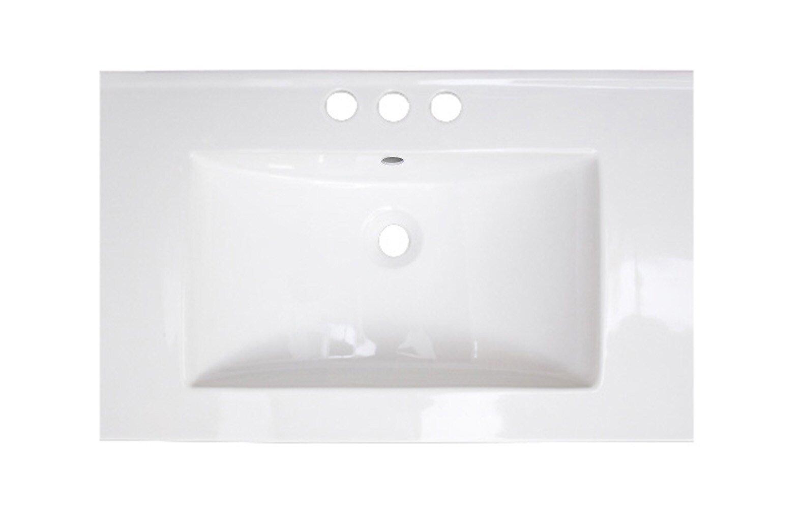 American Imaginations AI-411 Roxy 24-in White Fire Clay Single Sink Bathroom Vanity Top