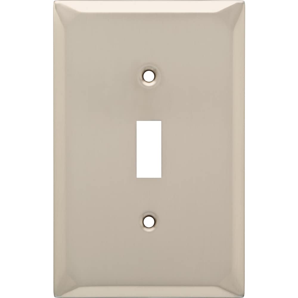 Brainerd W35846-SN-UC Mornington 1 -Gang Standard Size Satin Nickel Natural fiber Indoor Toggle Wall Plate