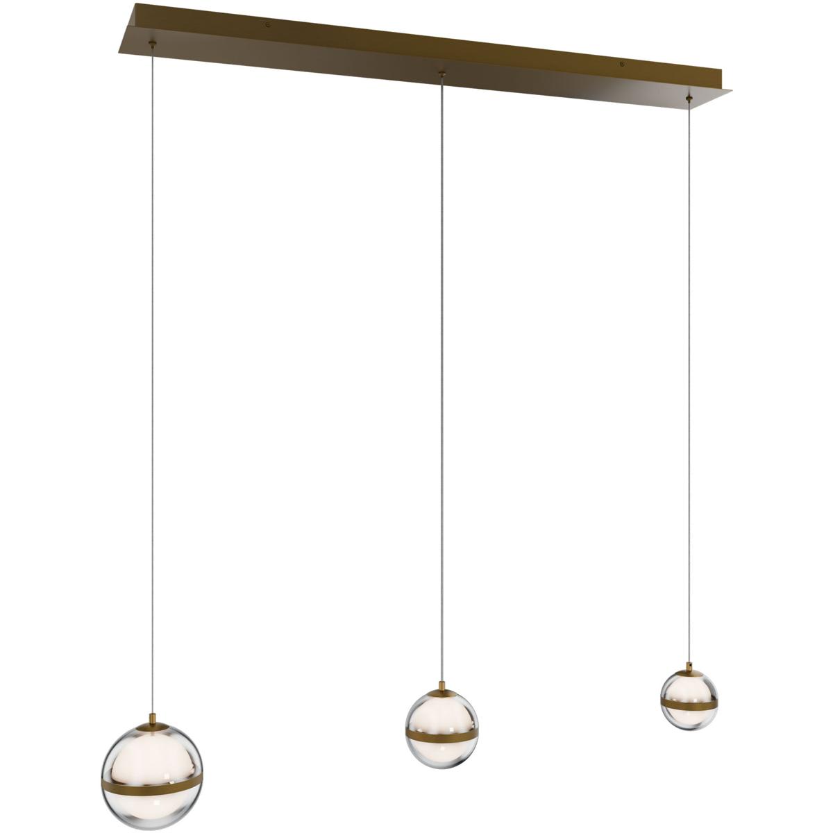 WAC Lighting  PD-77503L-AB Cyllindra LED 7 inch Aged Brass Chandelier Ceiling Light dweLED