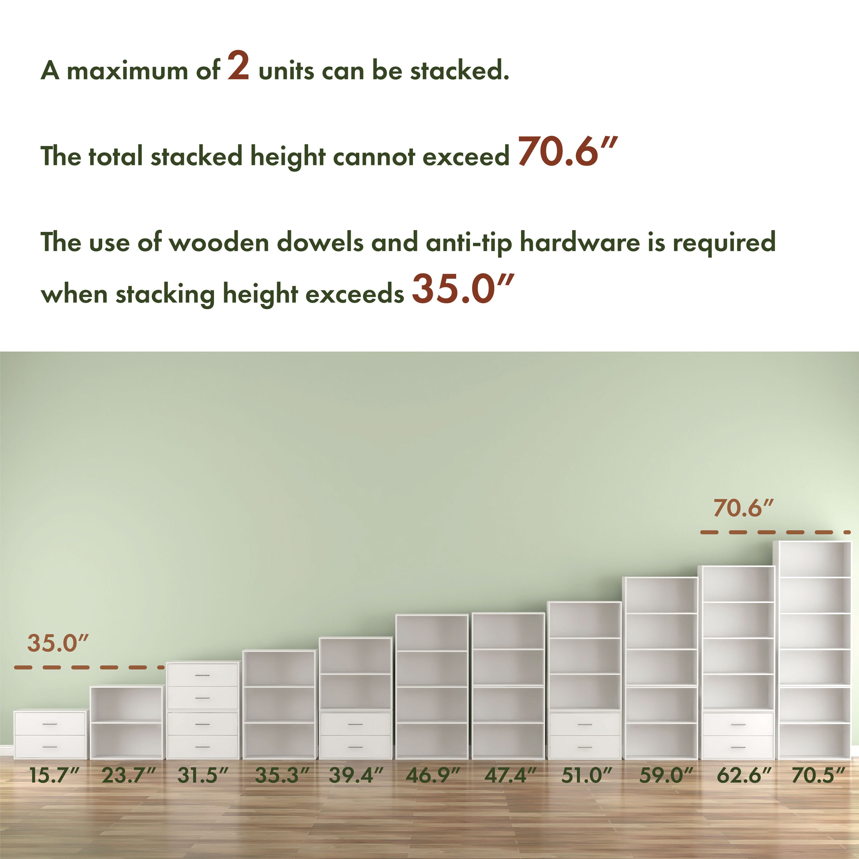 Furniture of America FGI-2381C2-4S bookcases - View #11