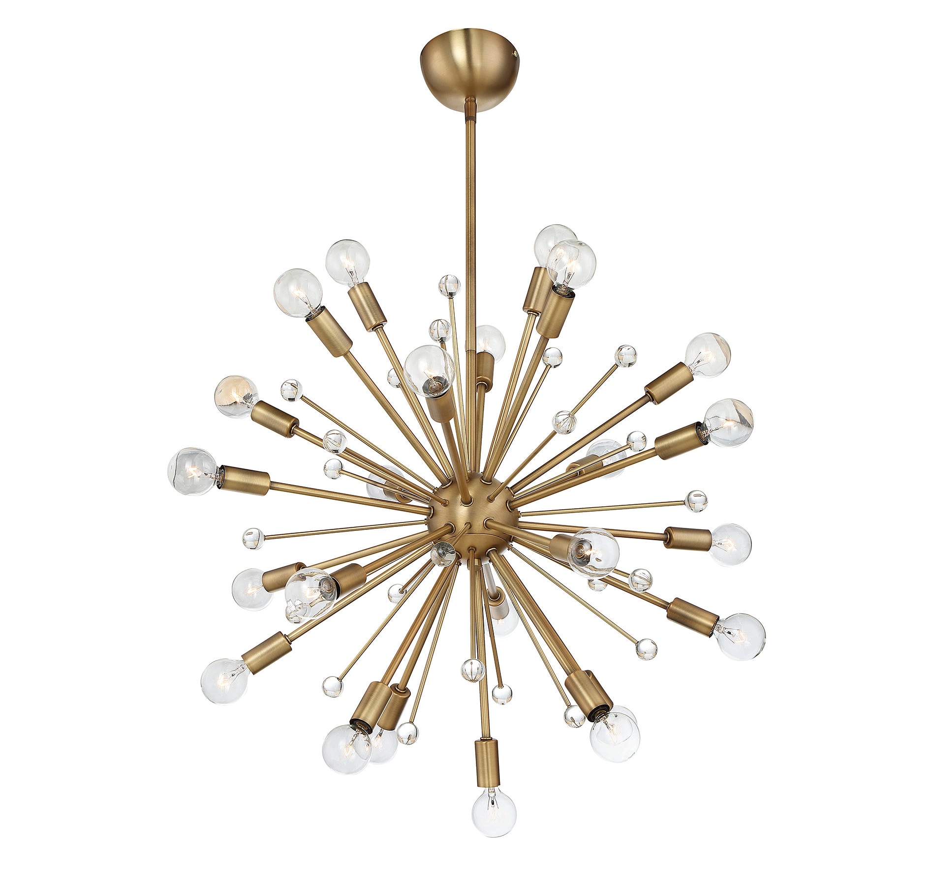 Galea Warm Brass 24-Light Adjustable Sputnik Chandelier