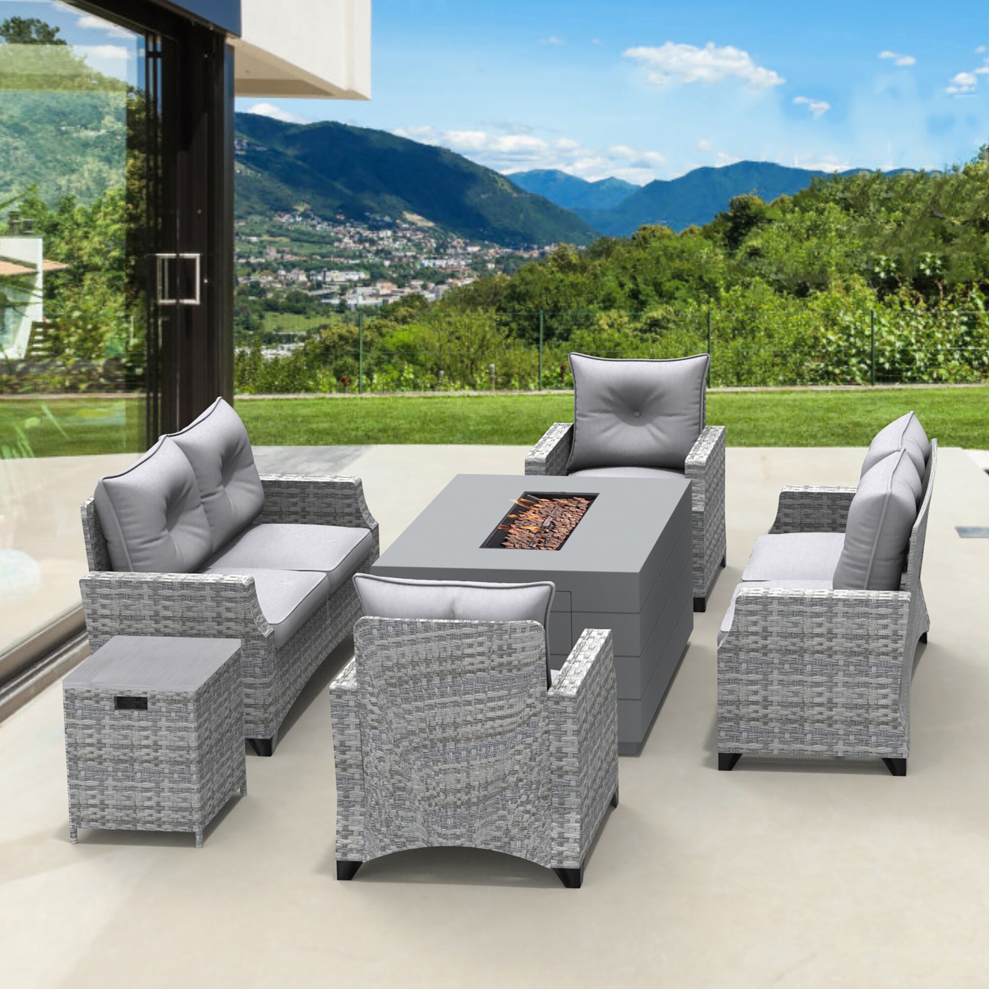 Moda Furnishings 2150-1801-2S Patio-Conversation-Sets - View #7