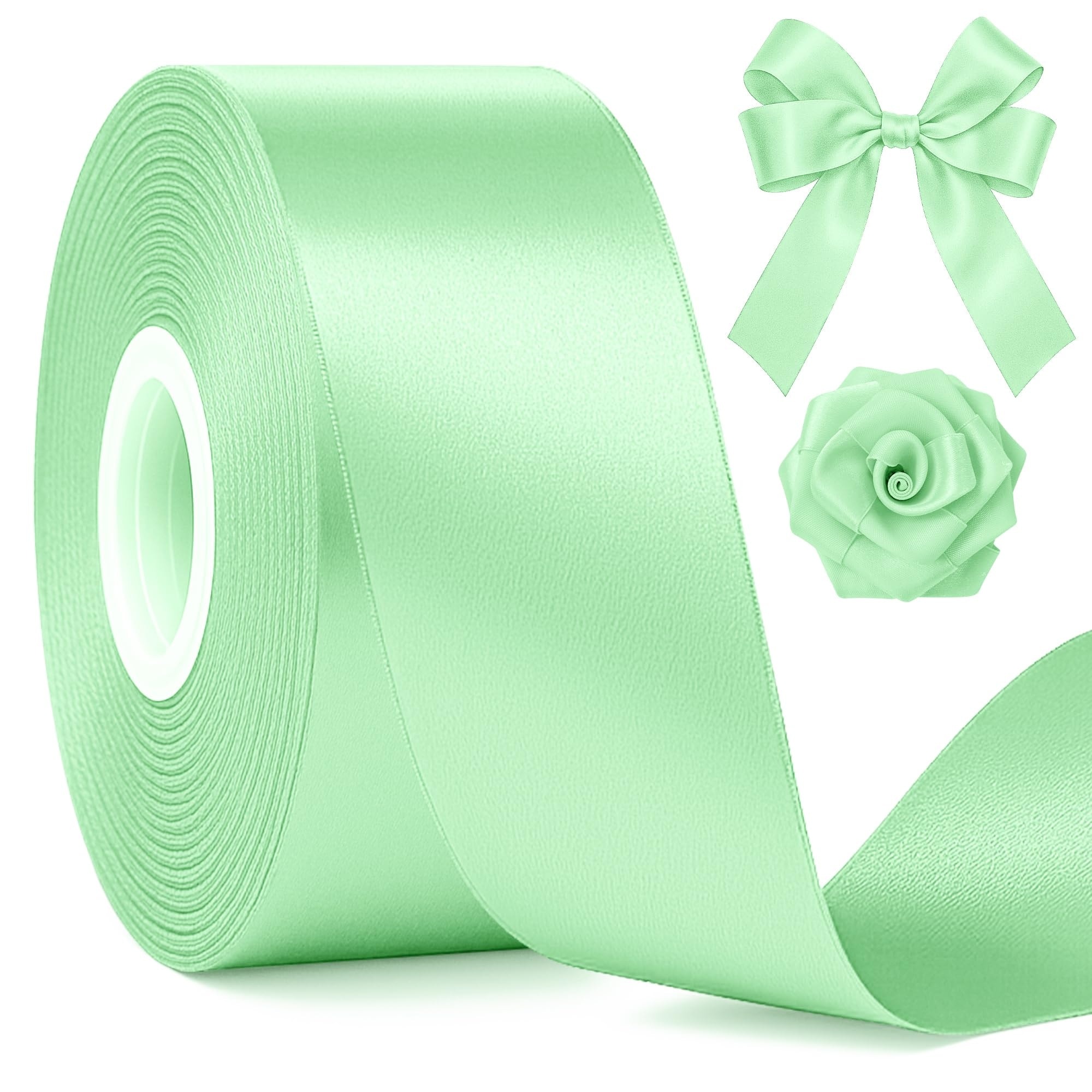Afoxsos  Royal Blue Ribbon 1 and Half Inch Wide 30 Yards Long Polyester Ribbon for Gift Wrapping Wedding Bouquet Floral Arrangements DIY Crafts 1
