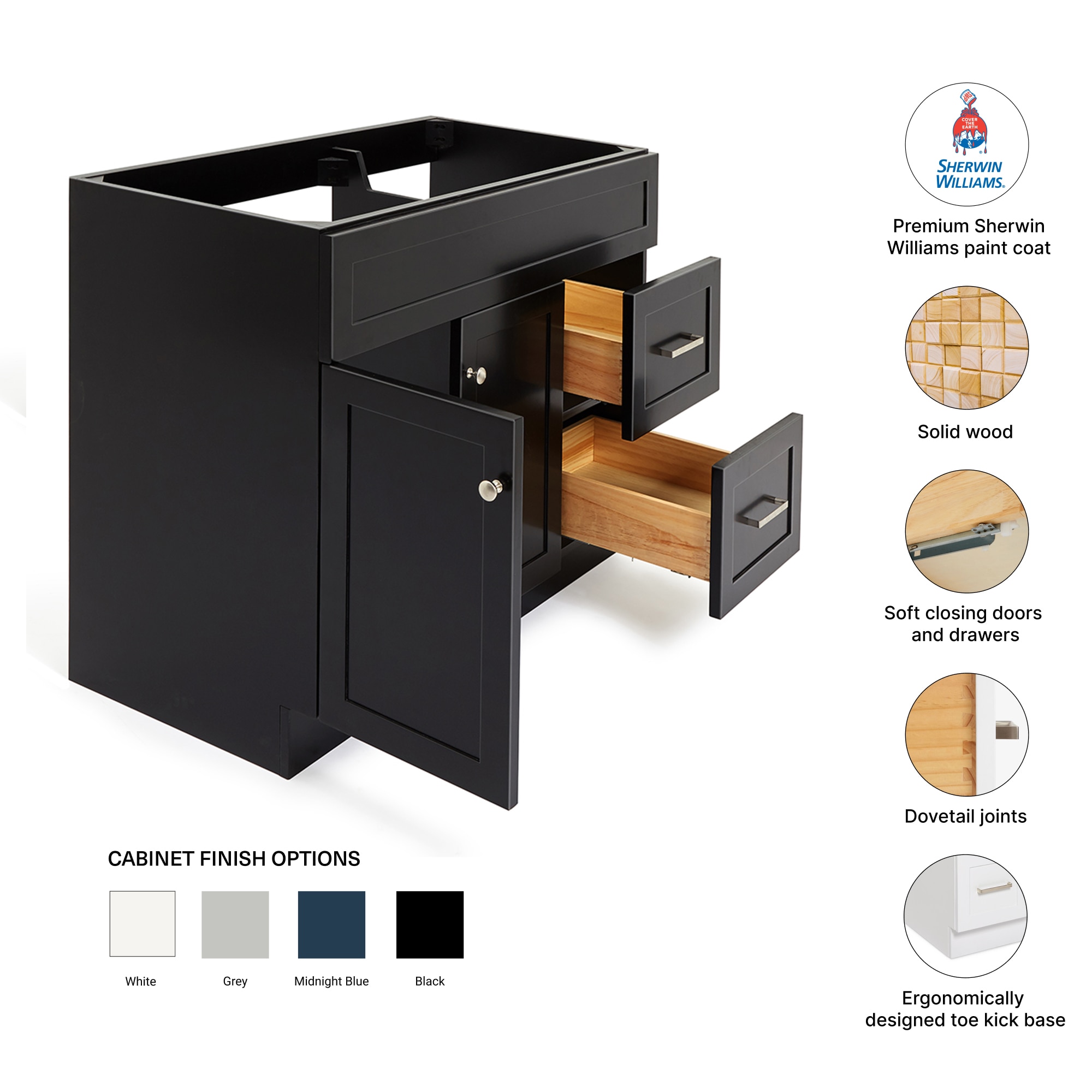 ARIEL F042S-L-BC-BLK vanities - View #4