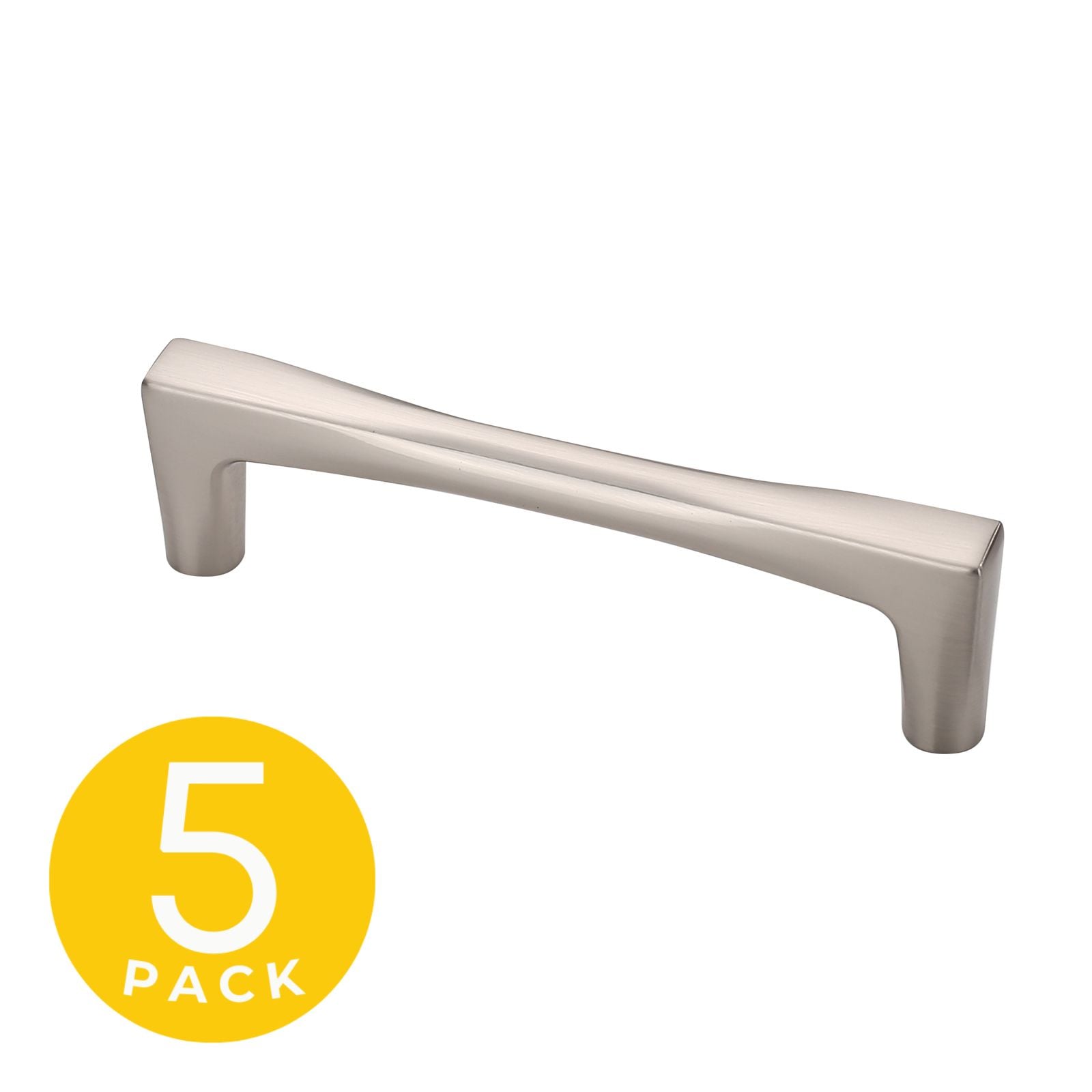 Sapphire SP-2075-96-SN-5 Comet 3-3/4-in , 96mm Center to Center Satin Nickel Rectangular Bar 5 -Pack