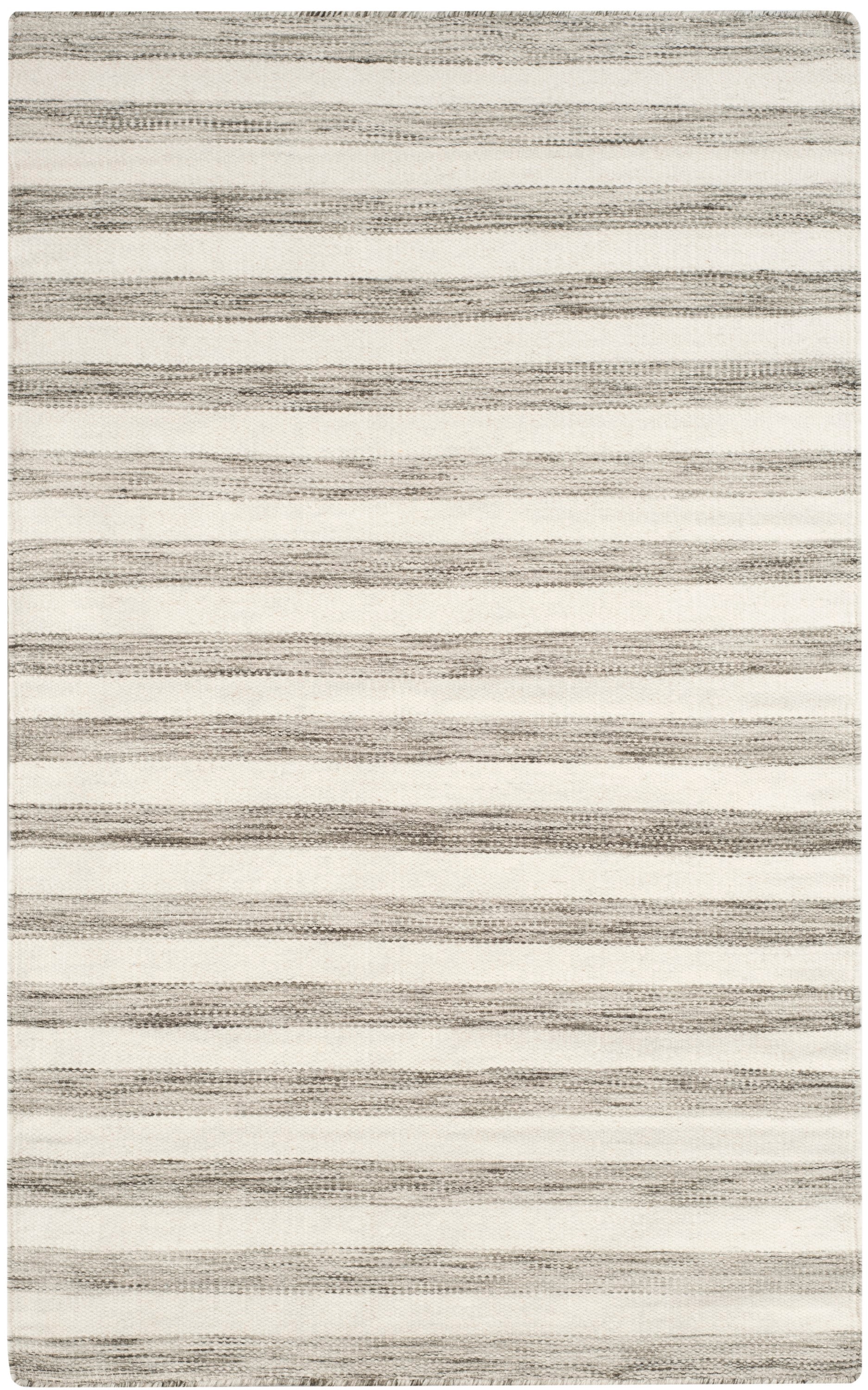Handmade Moroccan Flatweave Wool Area Rug, Brown/Ivory, 3' x 5'