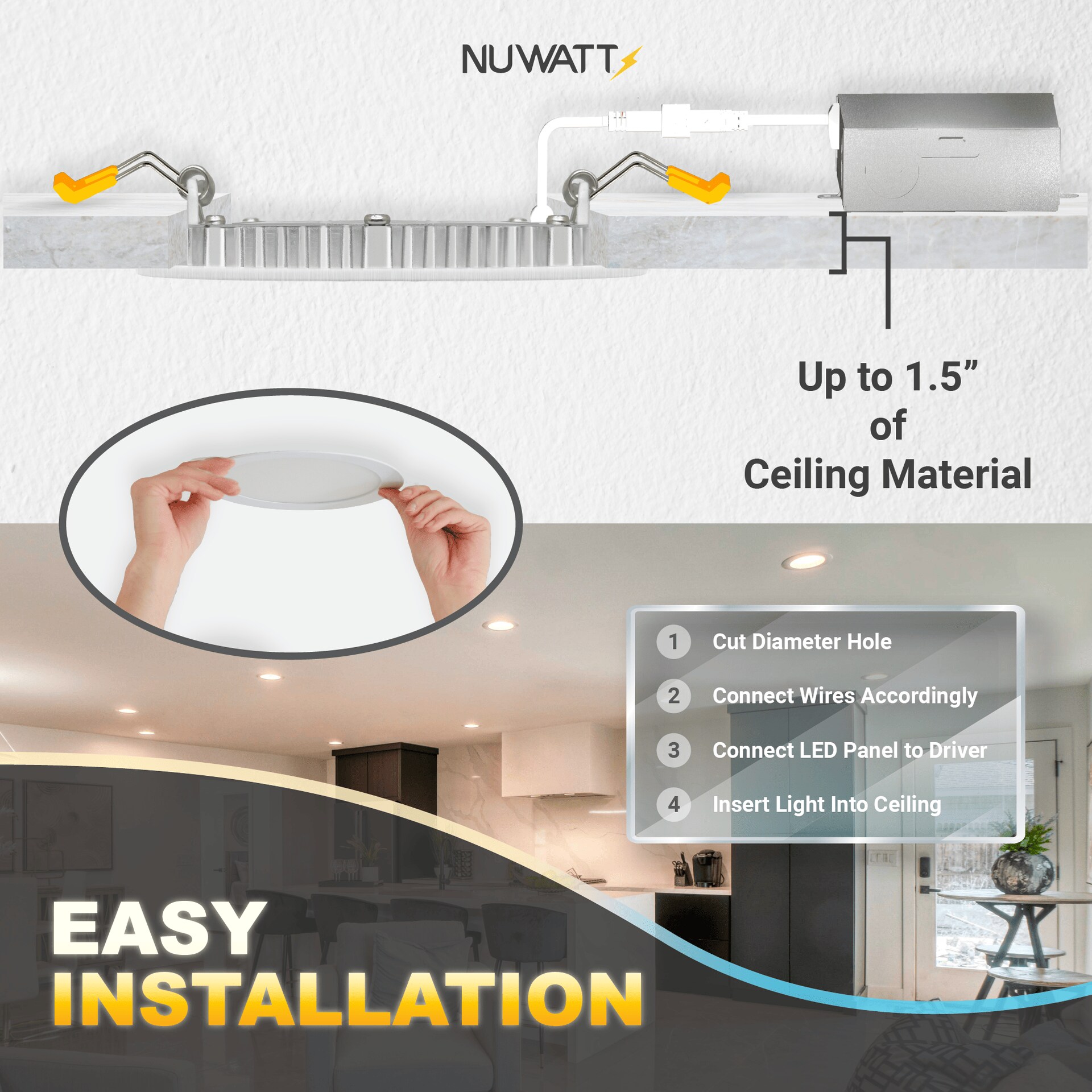 NUWATT NWP-DL-3-8W5CT-WH12P Led-Retrofit-Downlight - View #6