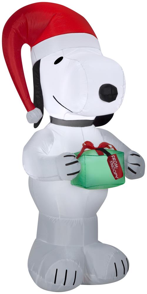 Gemmy Peanuts 5-ft Lighted Snoopy Christmas Inflatable at Lowes.com