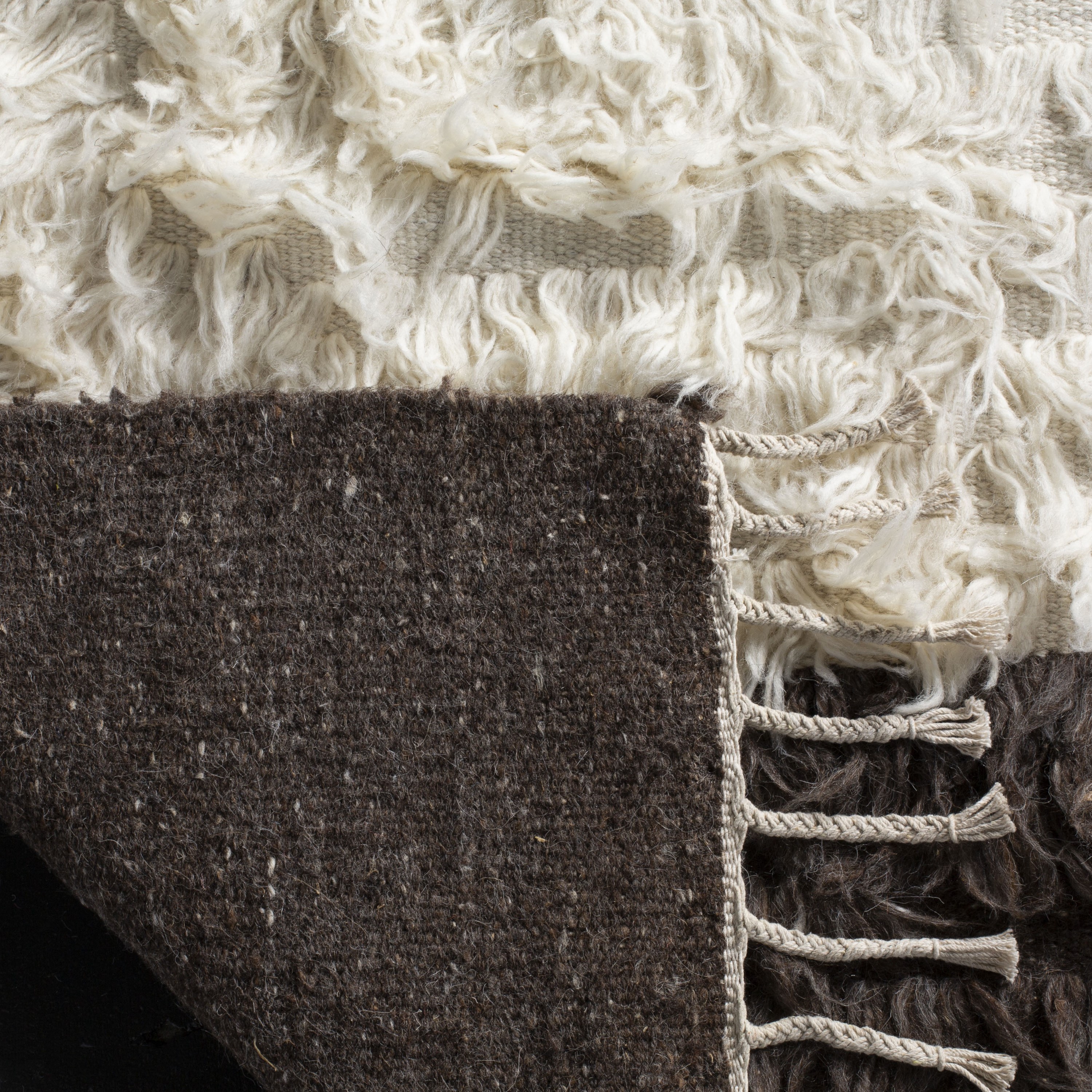 Kenya Hand-Knotted Gray Wool and Cotton Area Rug