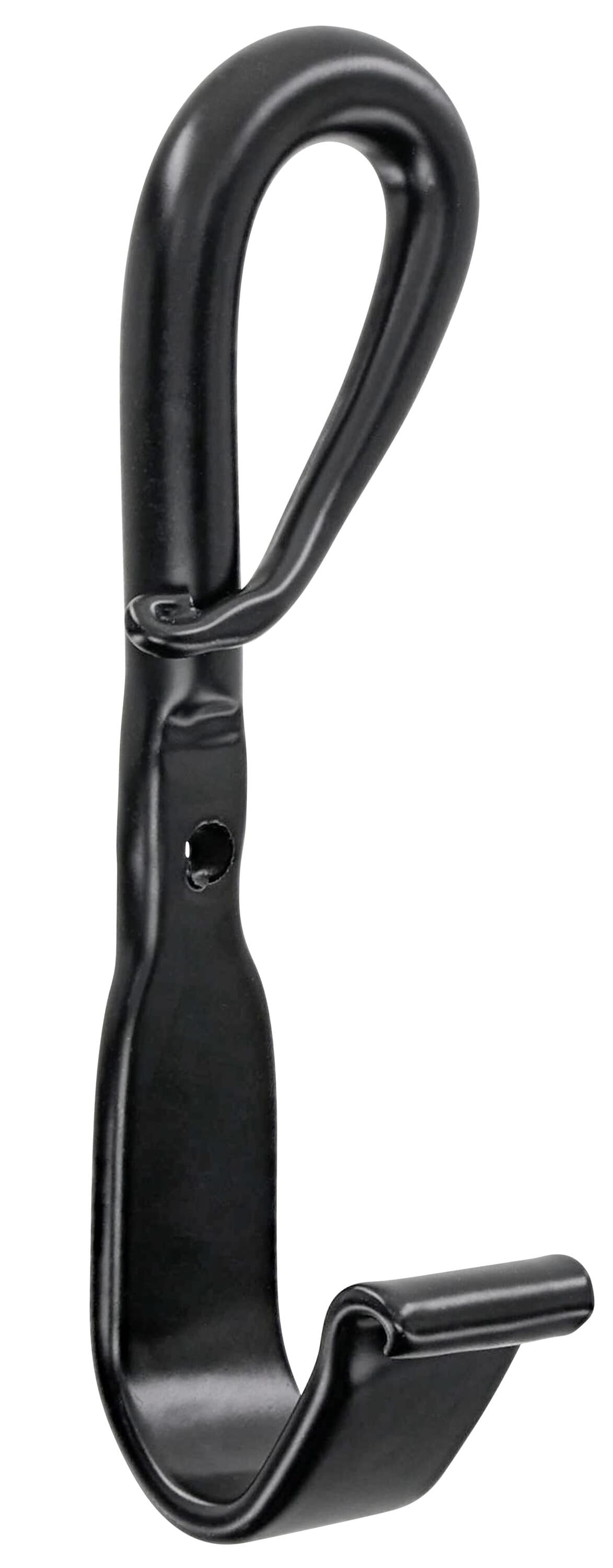 Deck Plus 1 -Hook 3.5-in x 7.75-in H Black Decorative Wall Hook ( 10-lb Capacity) #9987751