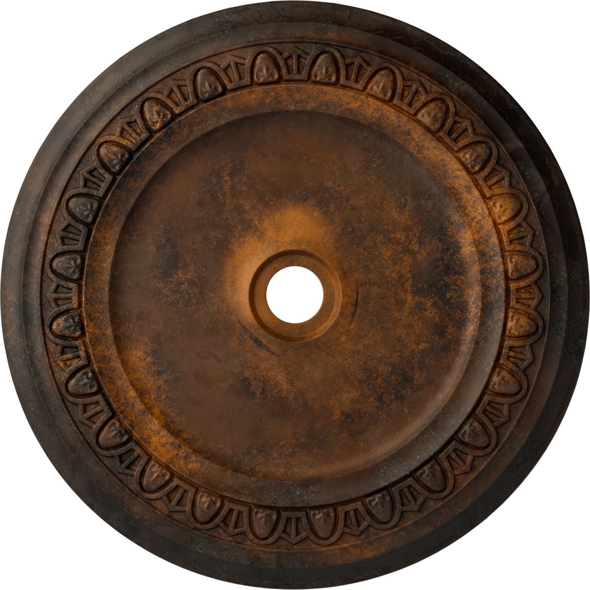Ekena Millwork CM41CARUS Caputo 41-in W x 41-in L Painted Rust Polyurethane Whole Ceiling Medallion
