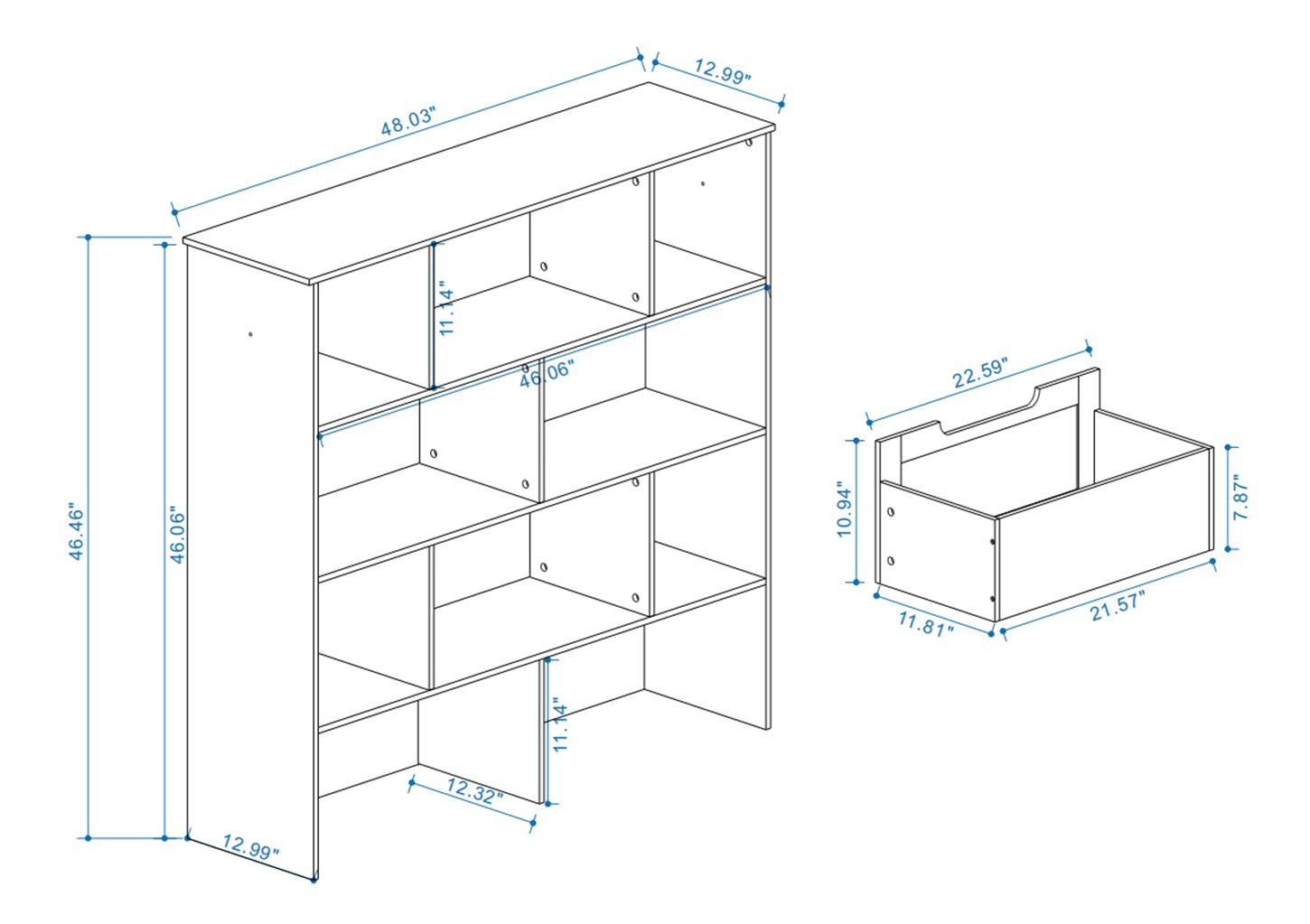 Vynxaria LEXY0228-DJSJ-BK050 Kids-Bookcases - View #7