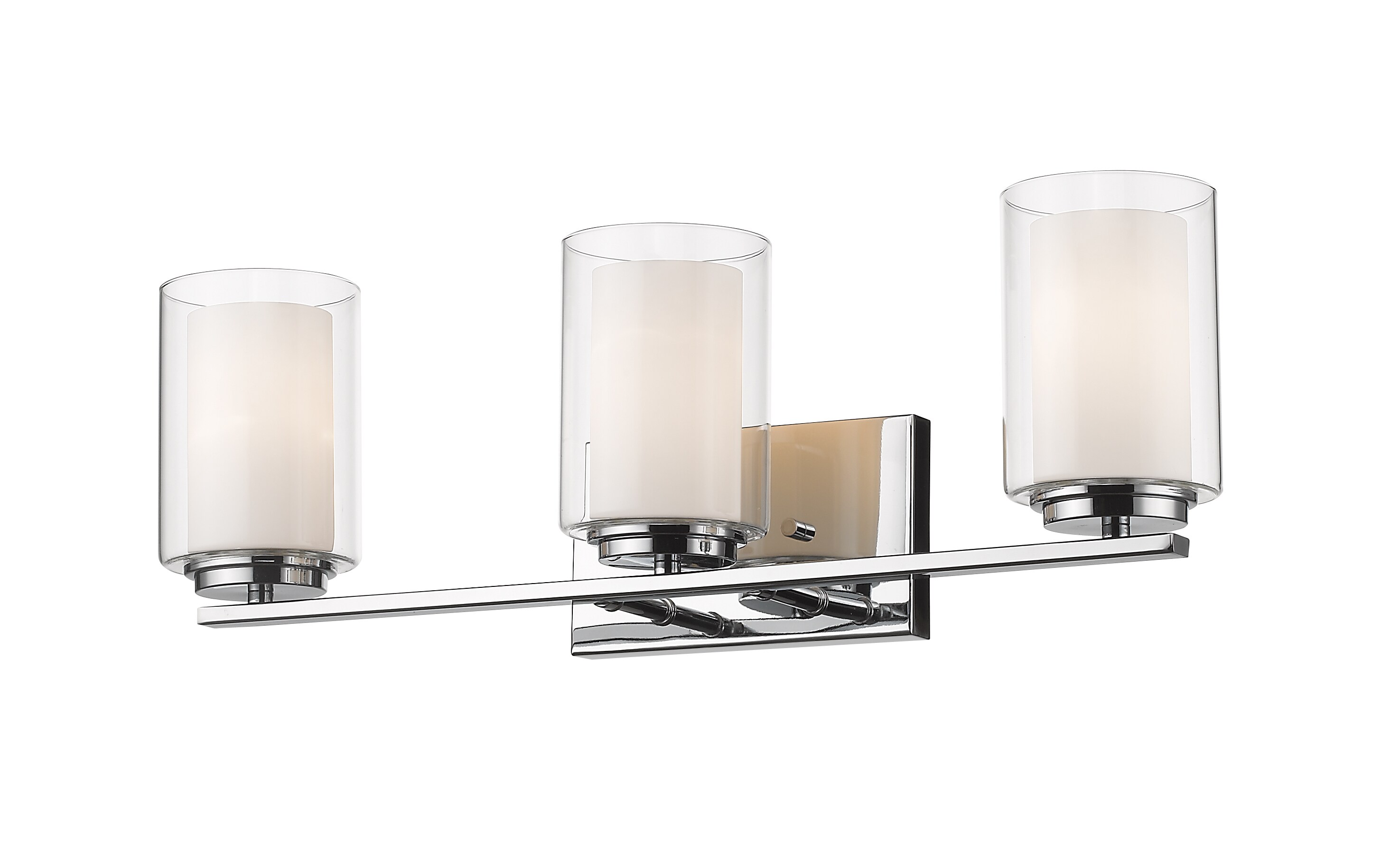 Z-Lite 426-3V-CH Willow 24-in 3 -Light Polished Chrome Traditional Vanity light
