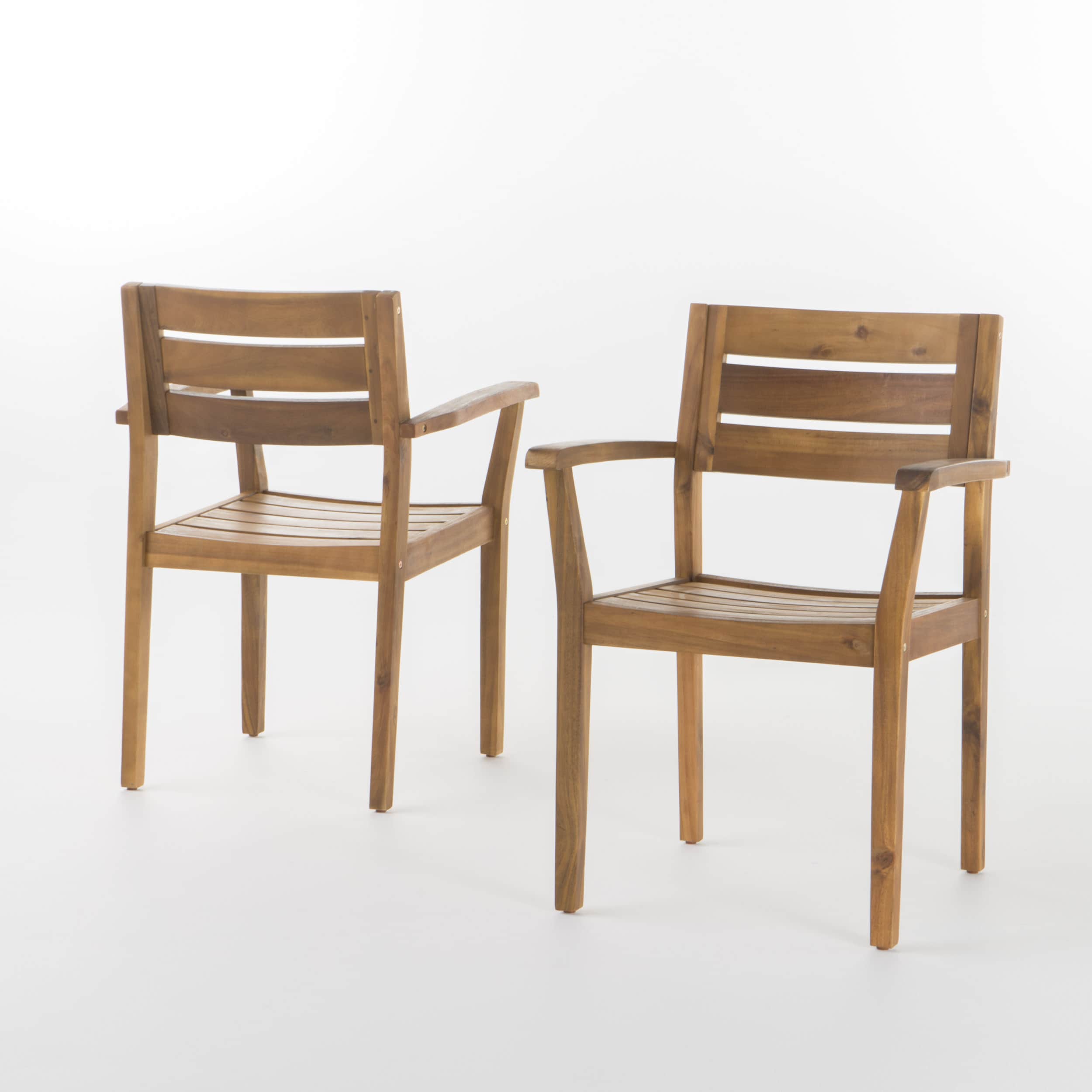 Best Selling Home Decor 300518 Stamford Set of 2 Teak Wood Frame Stationary Dining Chair with Best Selling Home Decor Solid Seat