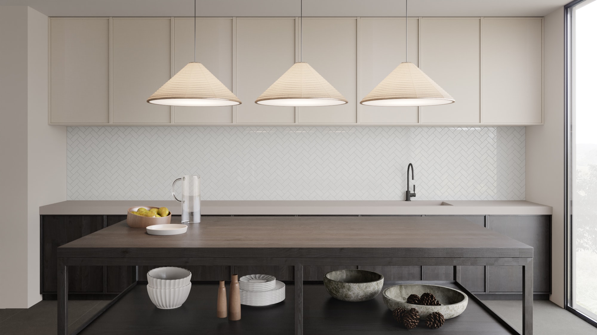 Hudson 11-in x 11-in Glossy Porcelain Herringbone Subway Wall Tile (1-sq. ft/ Piece)