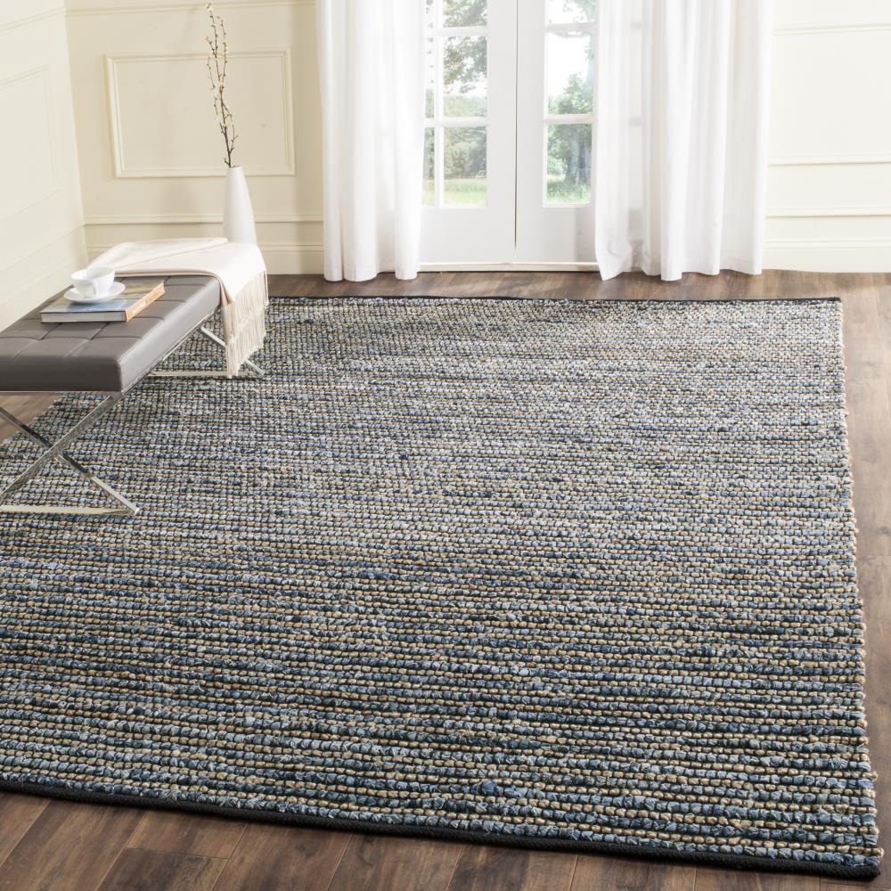 Cape Cod Blue 5' x 8' Handmade Cotton Area Rug