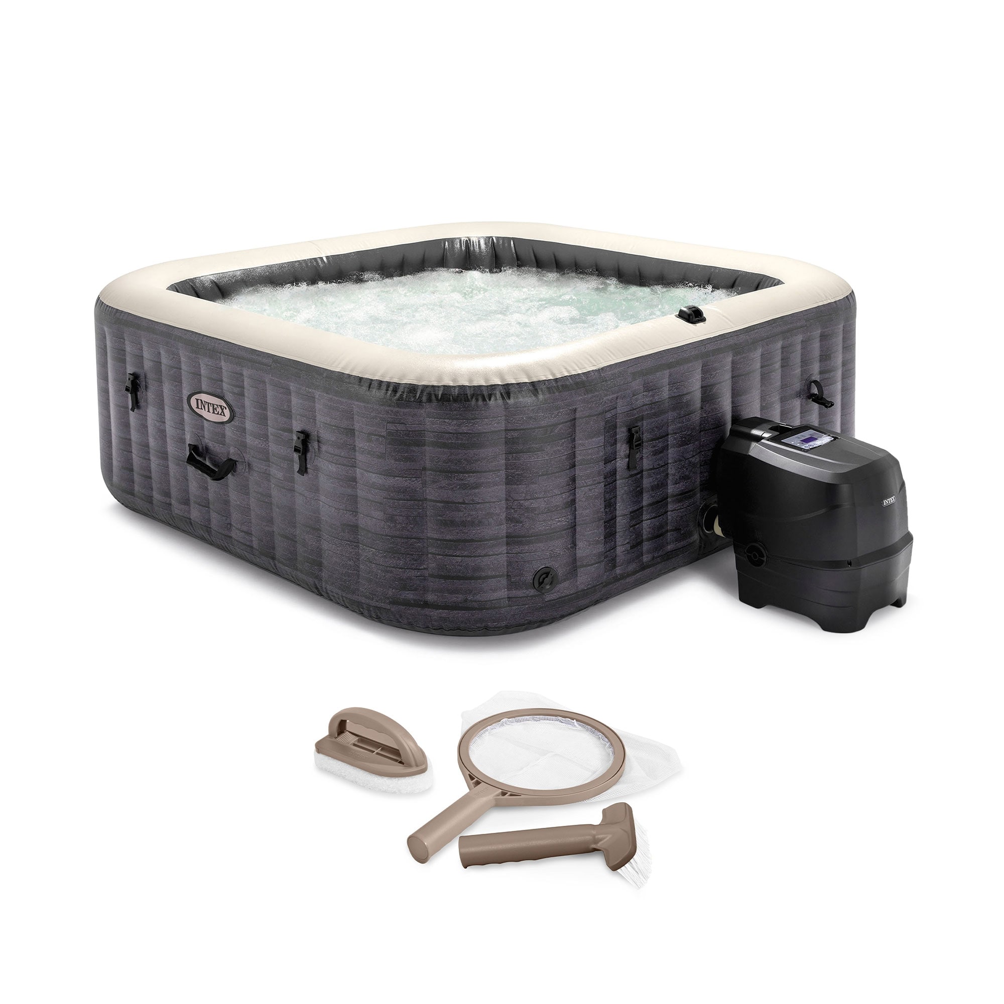Productie subtiel Pelgrim Intex Intex PureSpa Plus Inflatable Square Hot Tub Spa with Maintenance  Accessory Kit in the Hot Tubs & Spas department at Lowes.com
