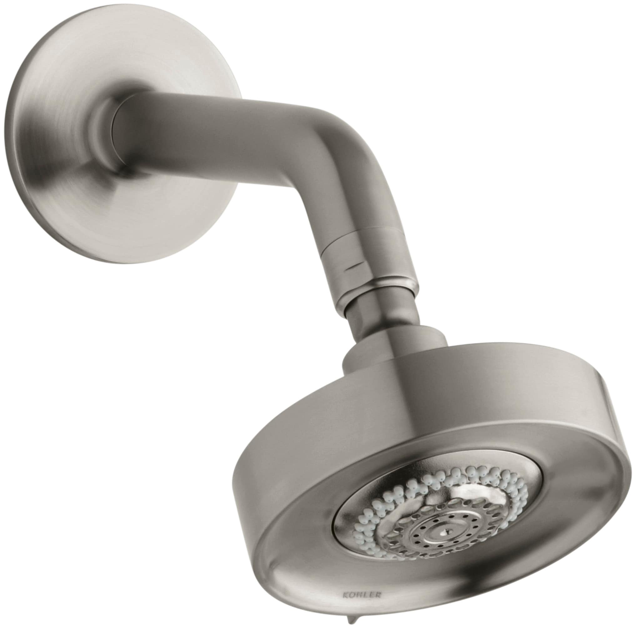 KOHLER Purist Vibrant Brushed Nickel Round Fixed Showerhead Shower Head ...