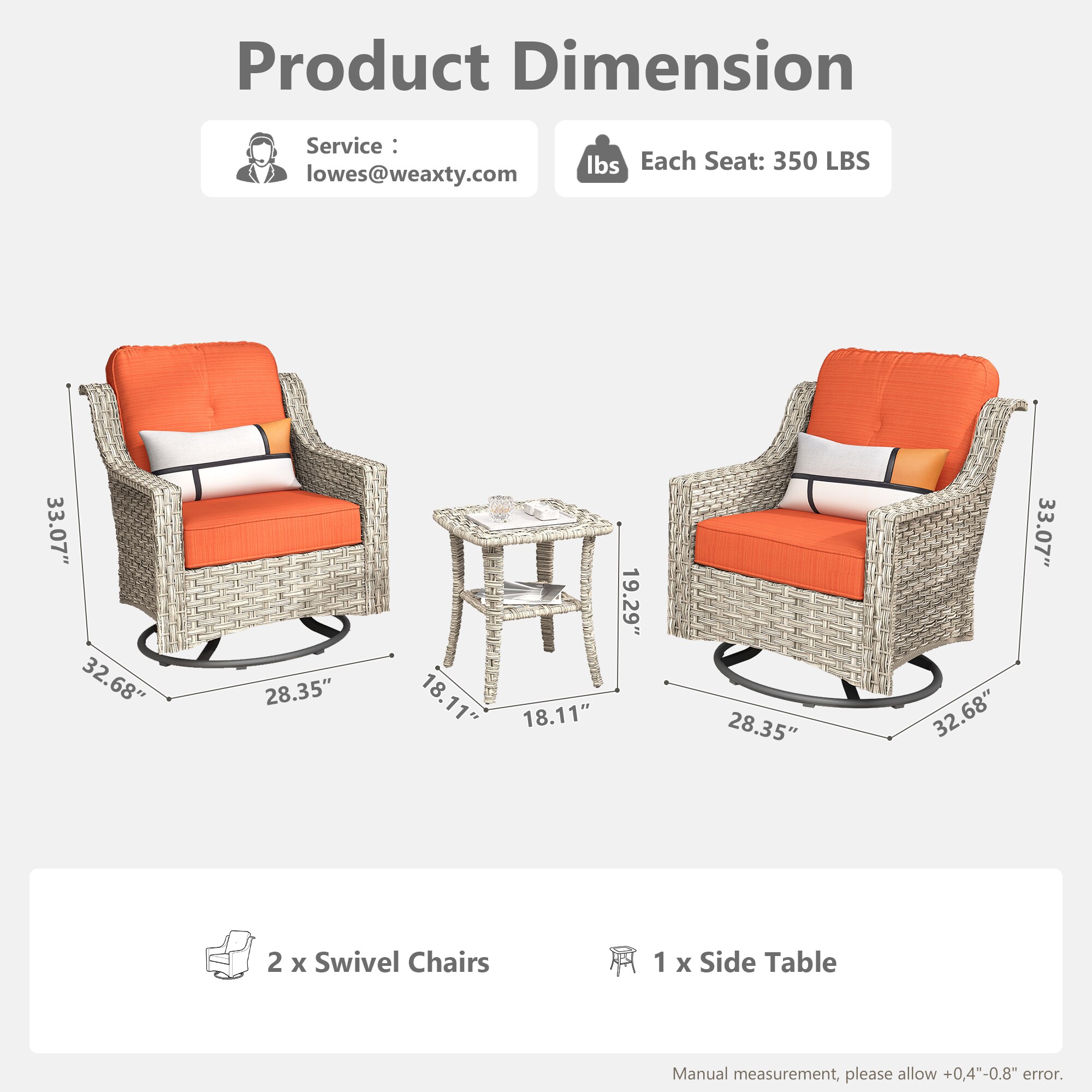 weaxty HMBPADYZ80CS3 Patio-Chairs - View #7