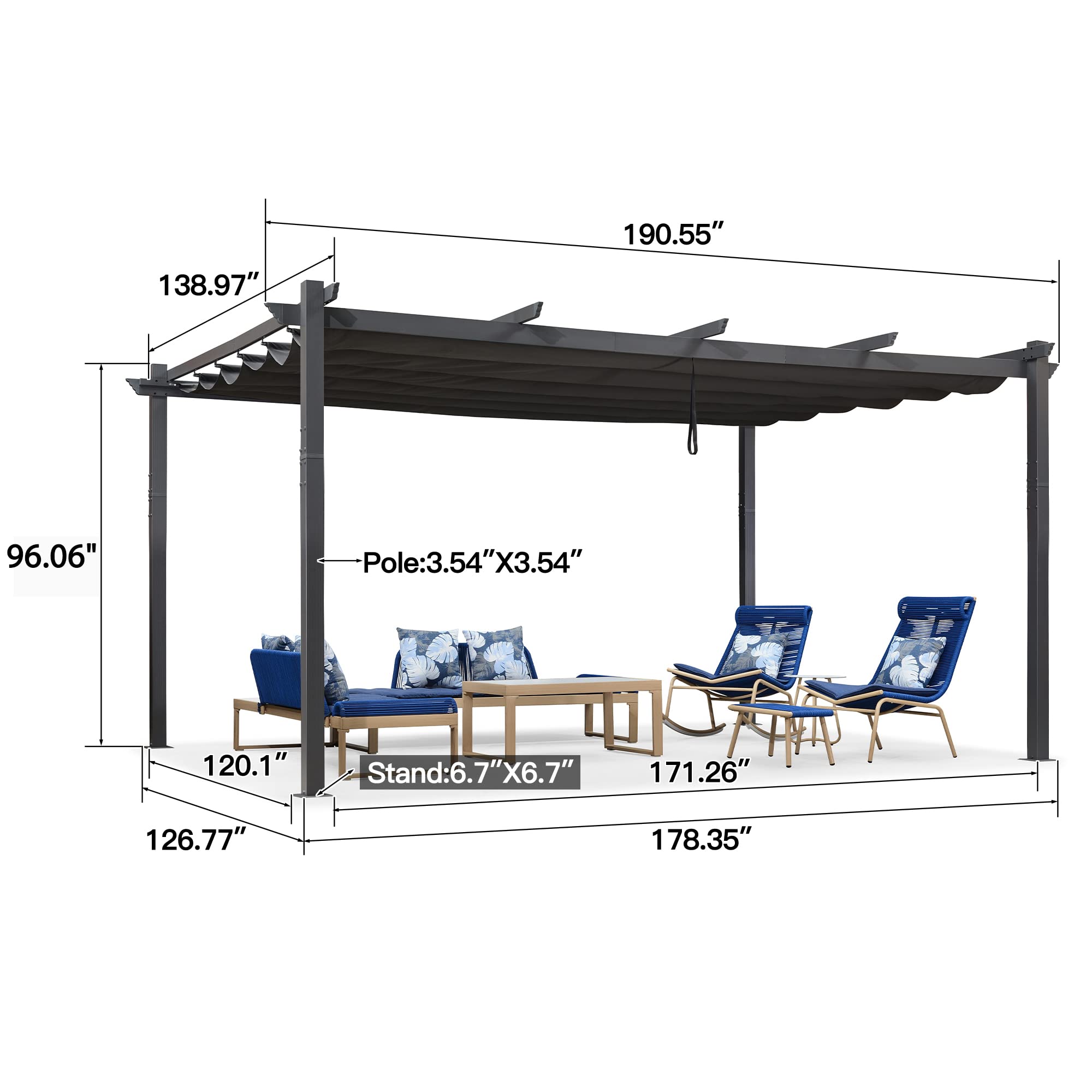 PURPLE LEAF LSMPG1216-GY-1 Pergolas-2 - View #6