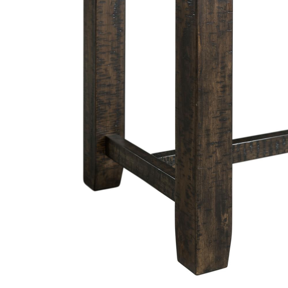 Smokey Walnut 60" Multipurpose Bar Table Set with USB & Power Strip