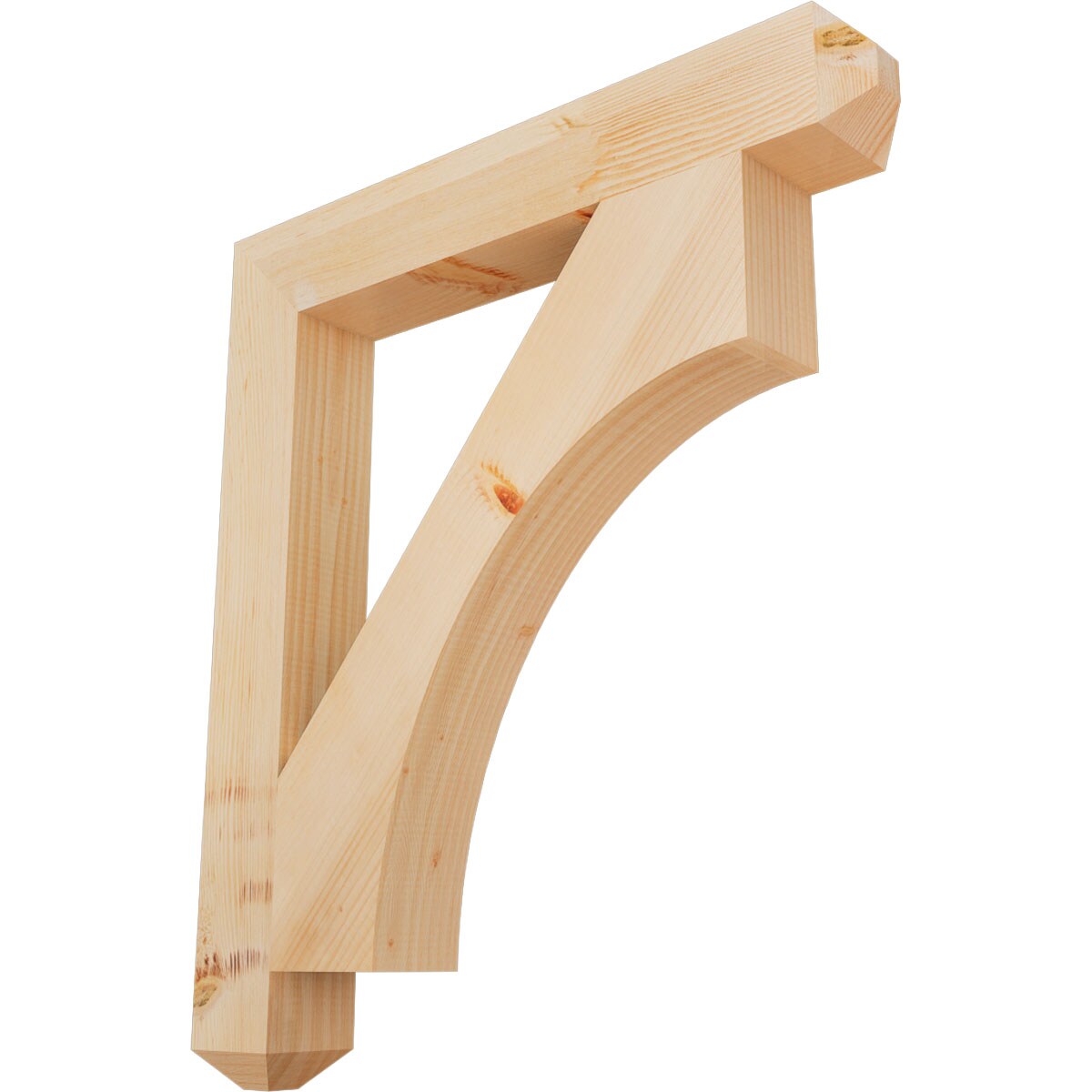 Ekena Millwork BKT04X28X32WTL04SDF Westlake craftsman smooth 3-1/2-in x 28-in x 32-in Douglas fir Brown Wood Standard bracket