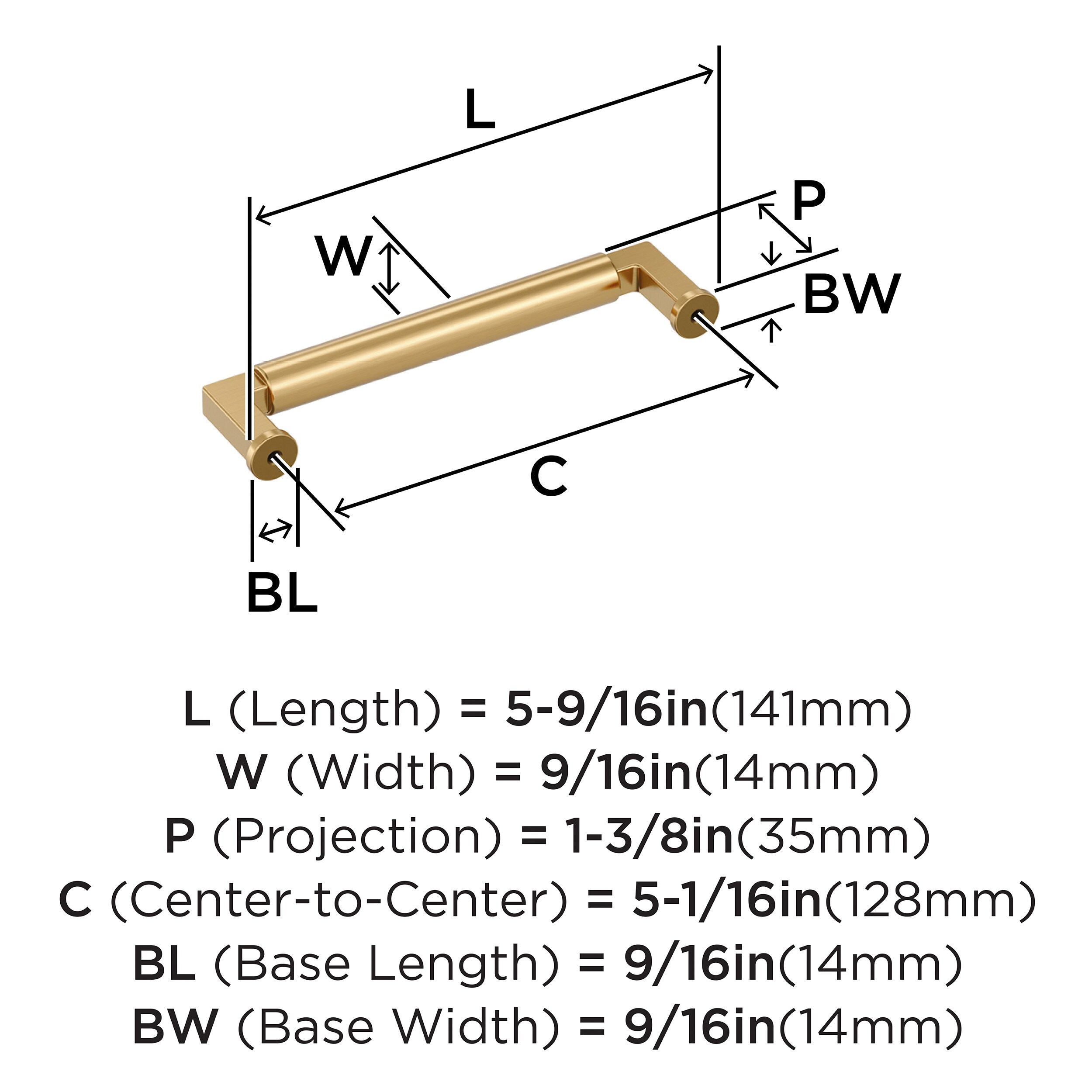 Amerock BP37484CZ Cabinet-Pulls - View #4