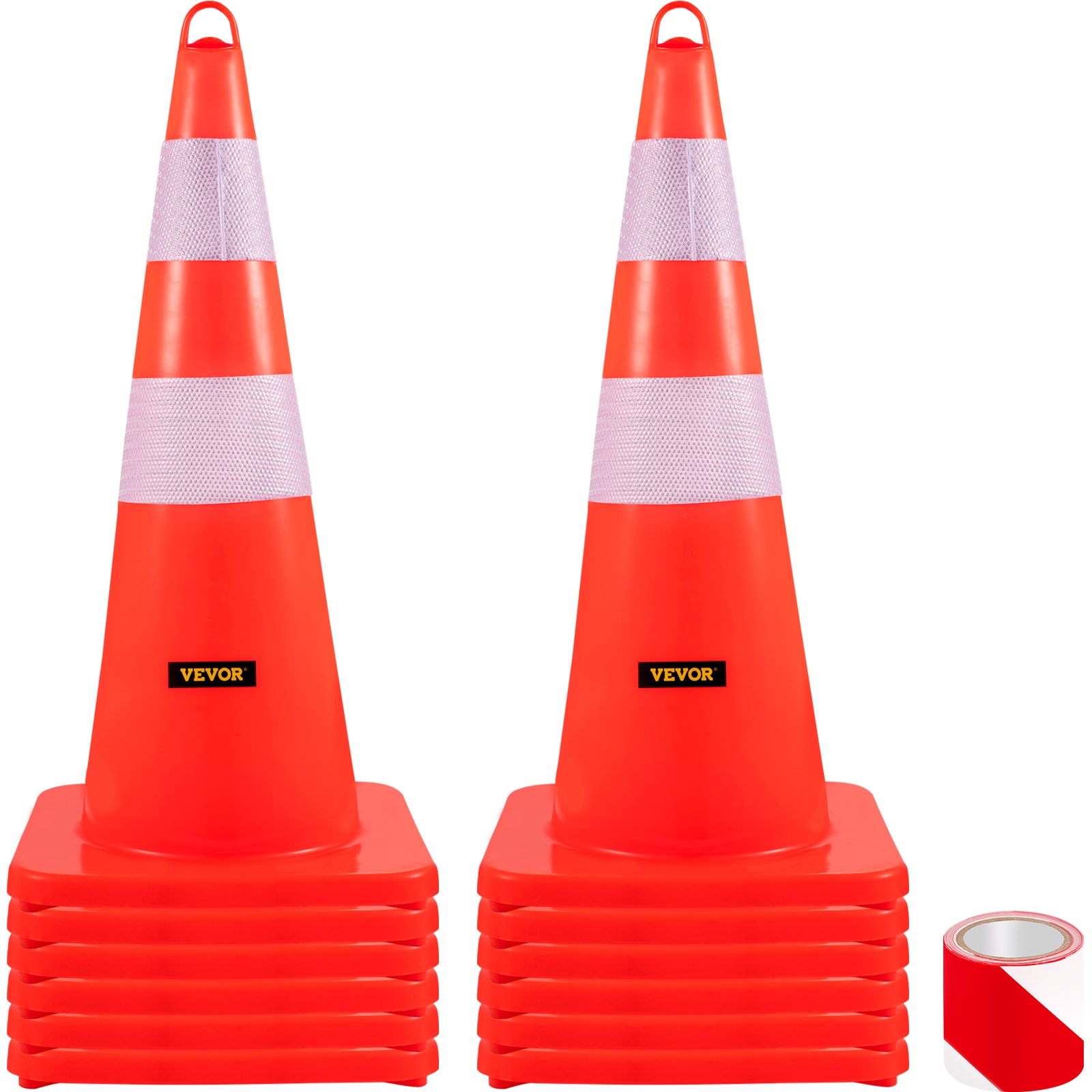 VEVOR AQZYCQHSB2812UQM3V0 12 -Pack 28-Inches Orange Traffic safety cone