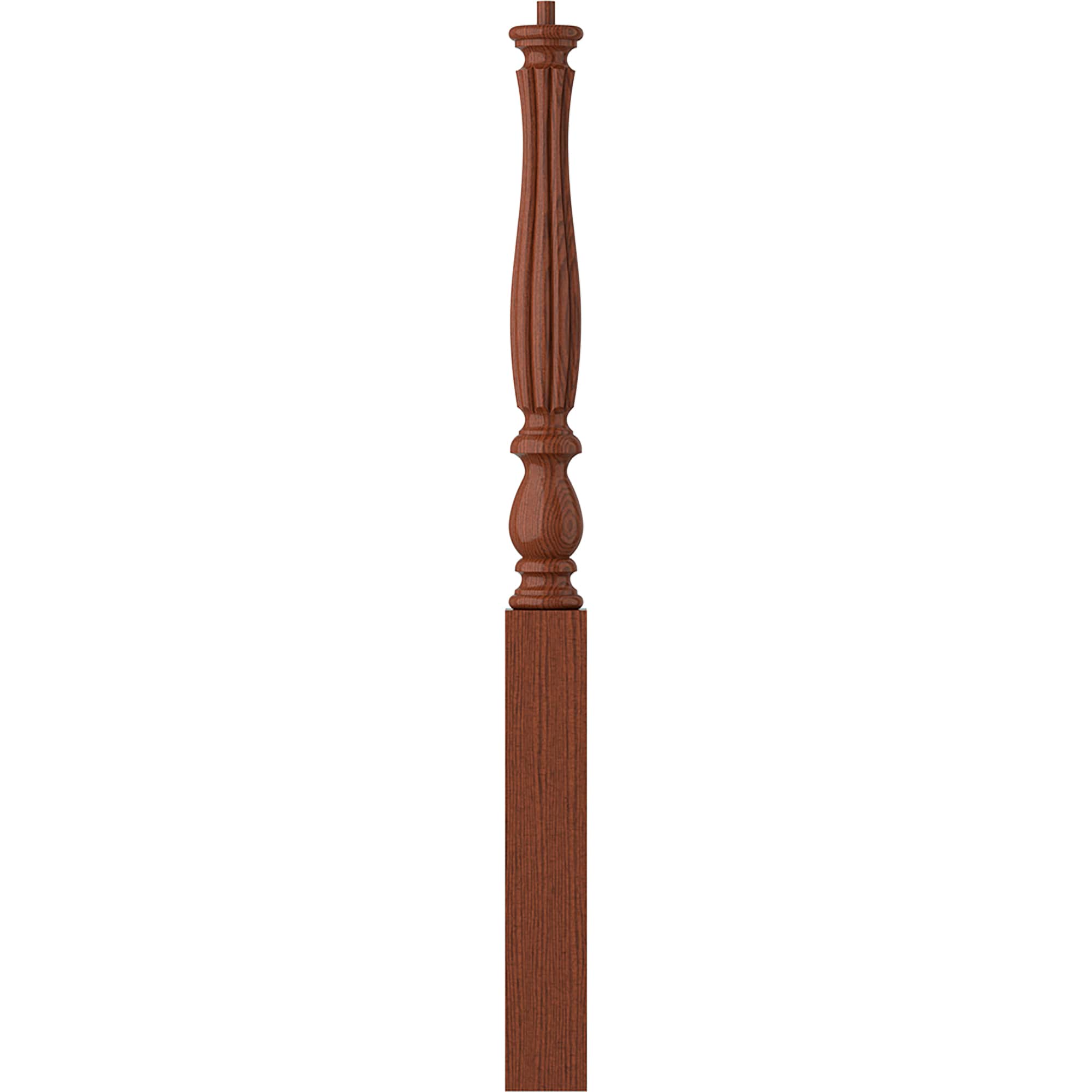 L.J. Smith Stair Systems LJB-3910-BRZC 3.25-in x 43-in Unfinished Brazilian cherry Starting Stair Newel Post